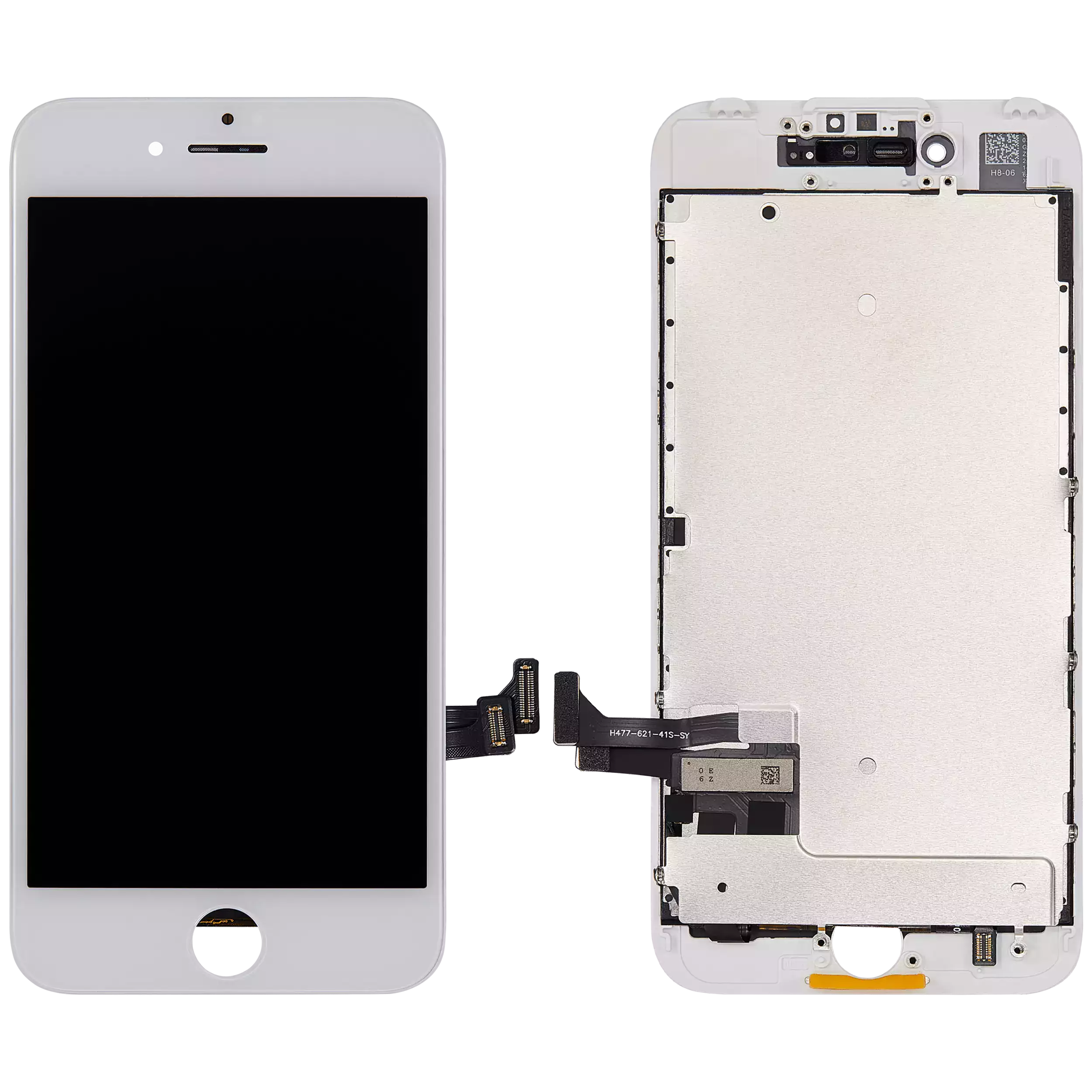 LCD Display mit Stahlplatte für iPhone 7 (Aftermarket Pro: XO7 Incell) (White (Weiß)) – Bild 2