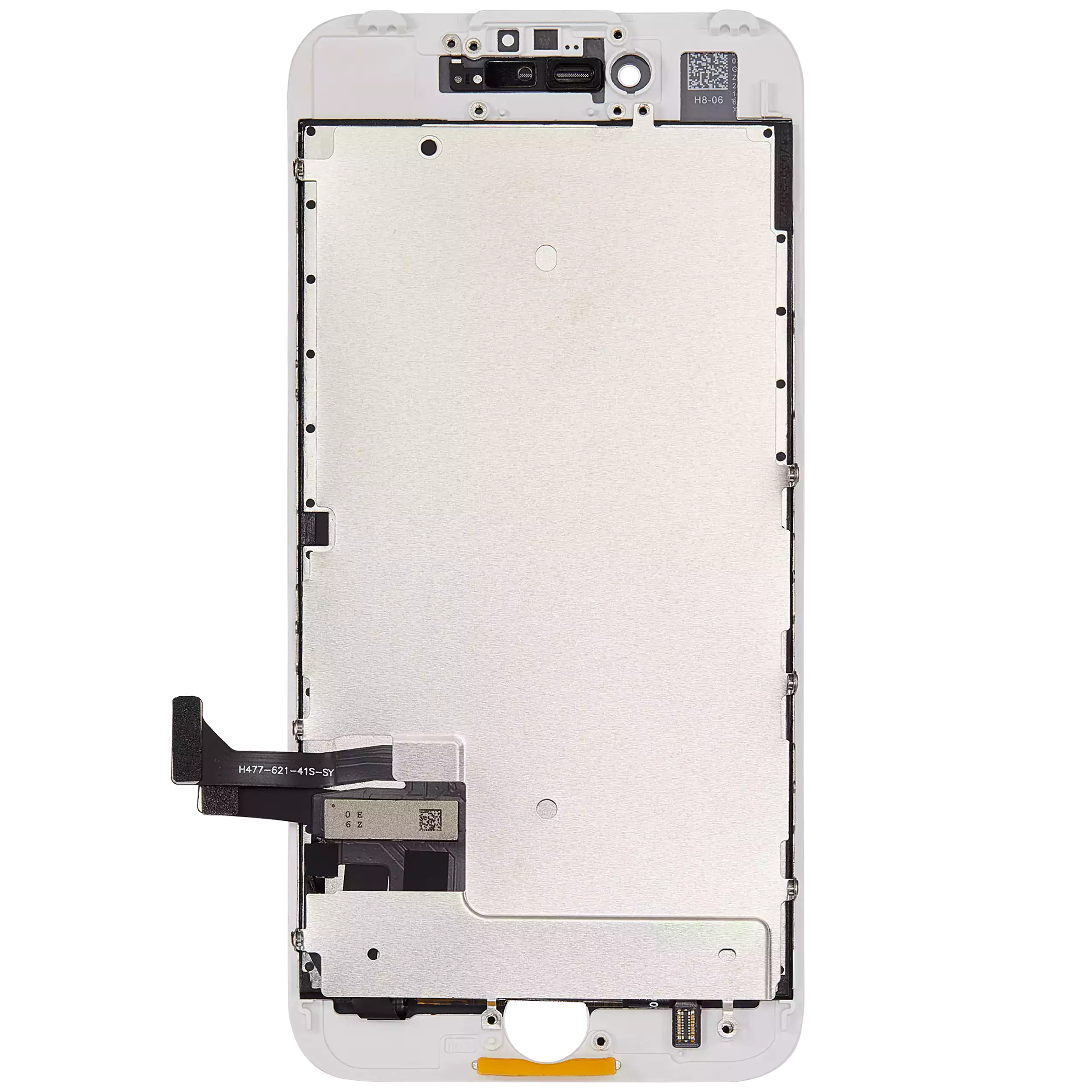 LCD Display mit Stahlplatte für iPhone 7 (Aftermarket Pro: XO7 Incell) (White (Weiß)) – Bild 3