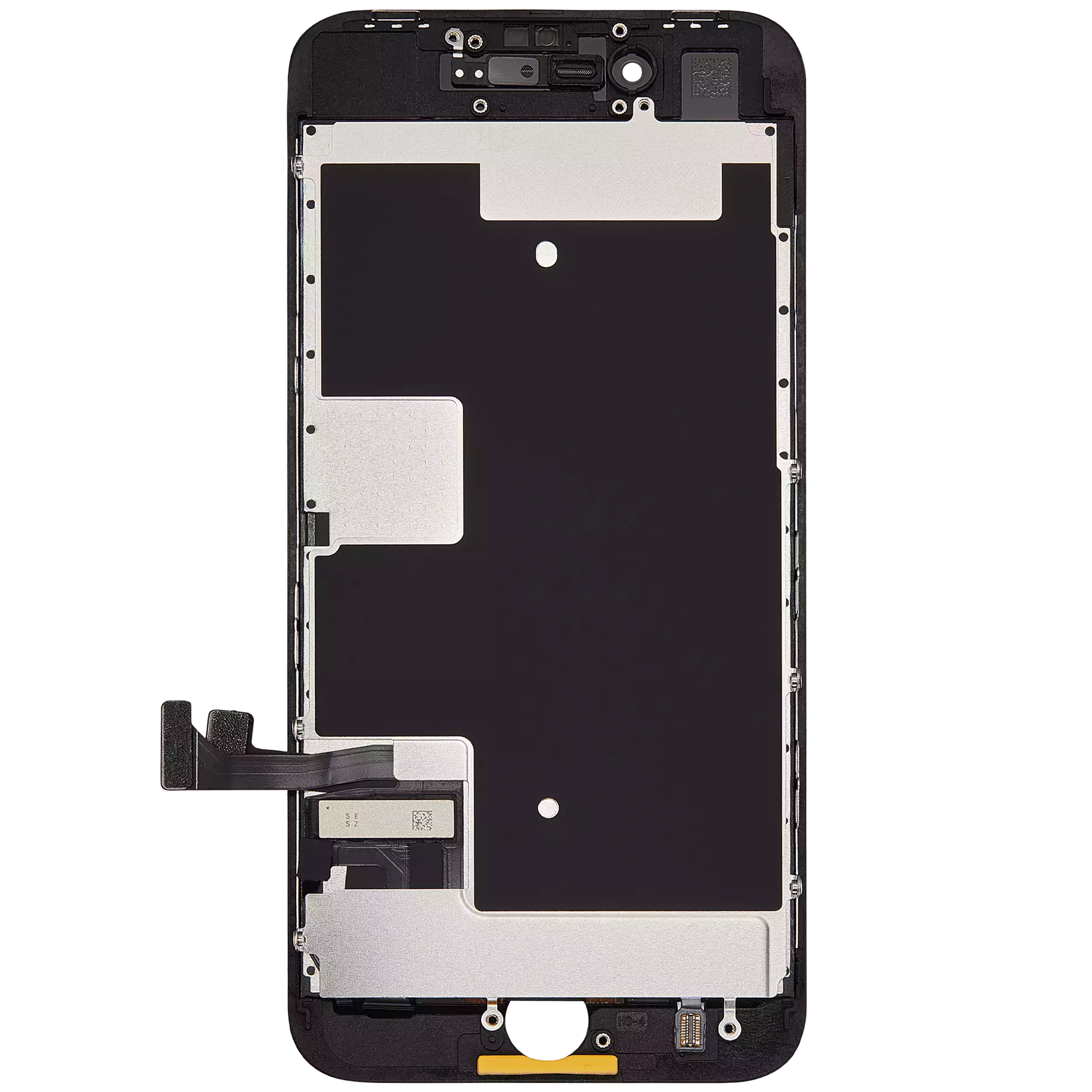 LCD Display mit Stahlplatte für iPhone 8 / SE (2020 / 2022) (Aftermarket Pro: XO7 Incell) (Black (Schwarz)) – Bild 3