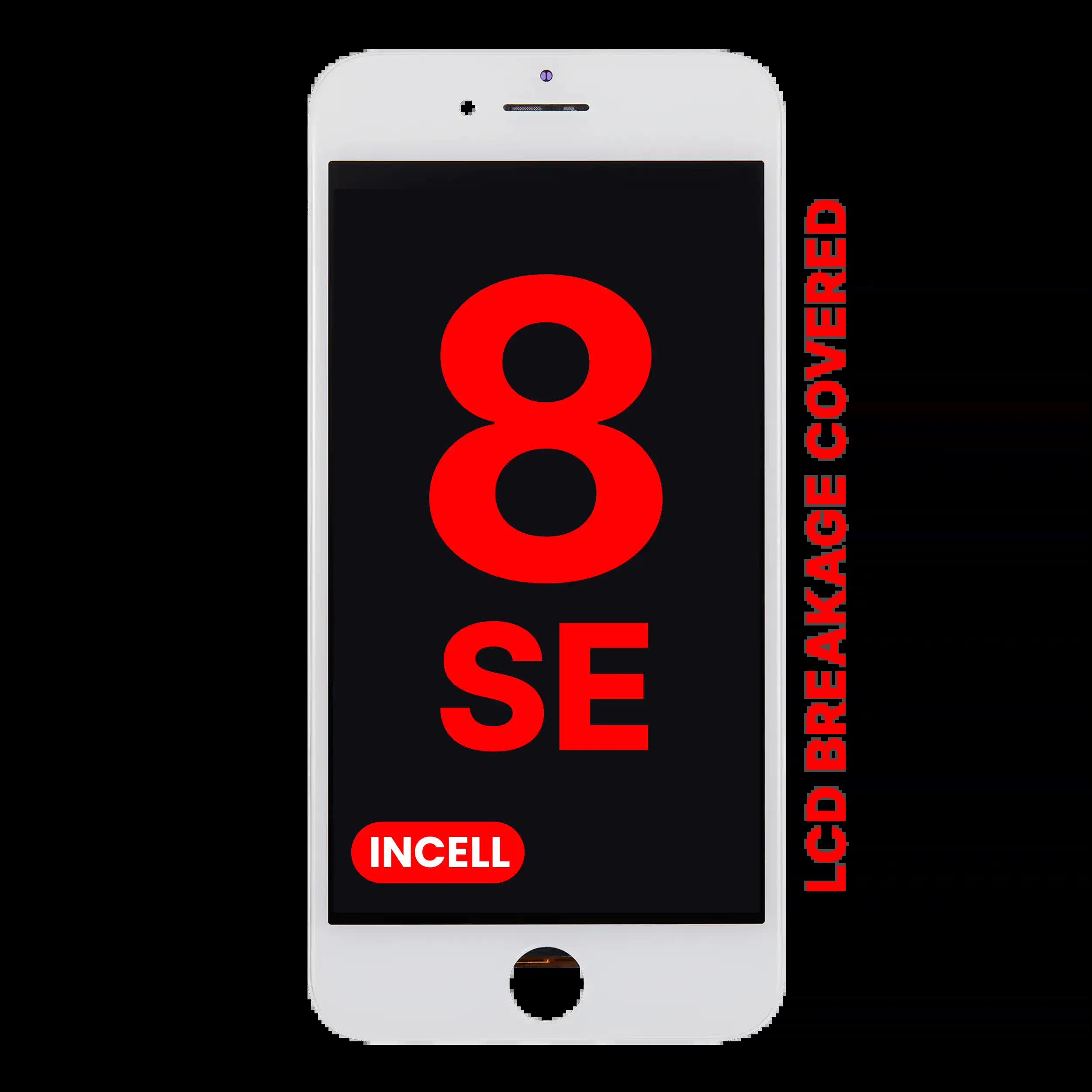 LCD Display mit Stahlplatte für iPhone 8 / SE (2020 / 2022) (Aftermarket Pro: XO7 Incell) (White (Weiß))