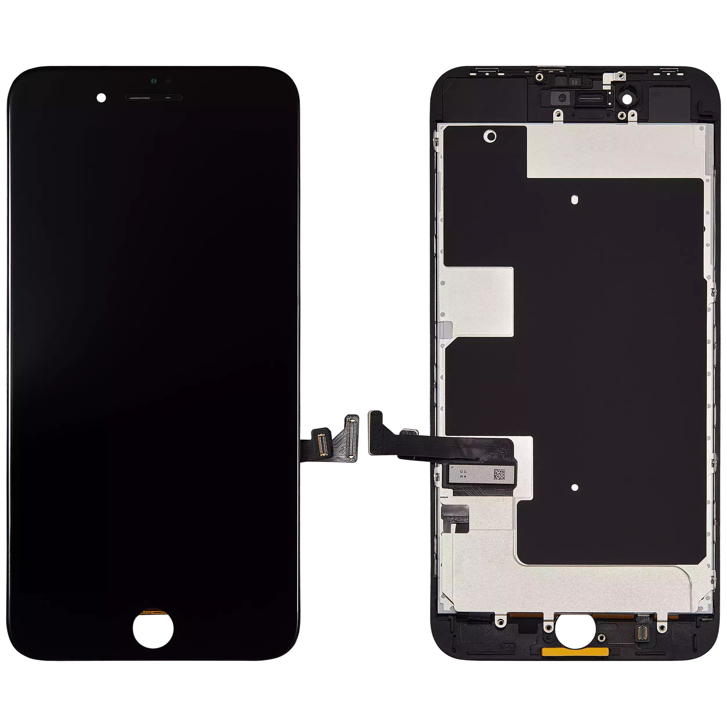 LCD Display mit Stahlplatte für iPhone 8 Plus (Aftermarket Pro: XO7 Incell) (Black (Schwarz)) – Bild 2