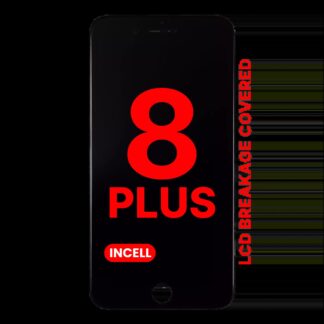 LCD Display mit Stahlplatte für iPhone 8 Plus (Aftermarket Pro: XO7 Incell) (Black (Schwarz))