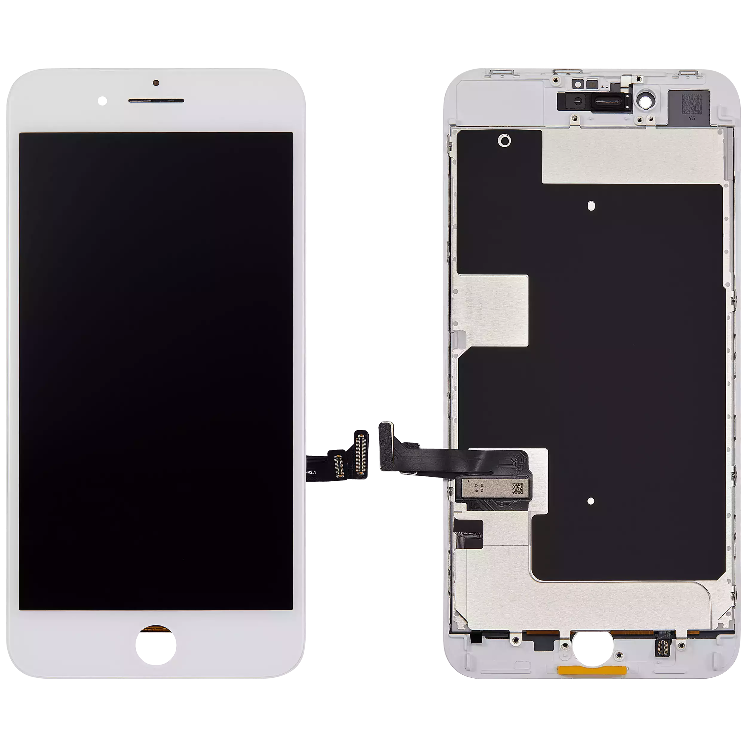 LCD Display mit Stahlplatte für iPhone 8 Plus (Aftermarket Pro: XO7 Incell) (White (Weiß)) – Bild 2