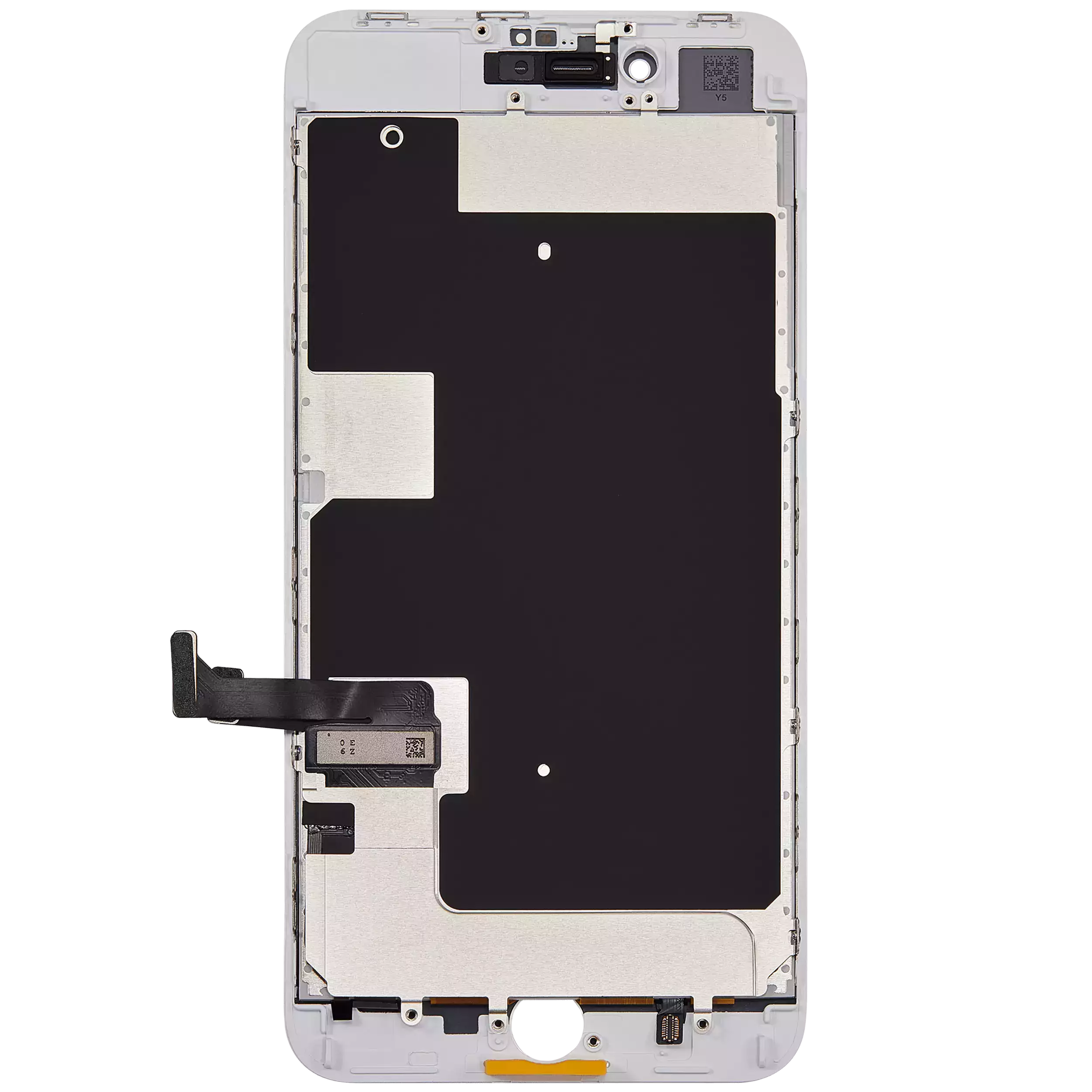 LCD Display mit Stahlplatte für iPhone 8 Plus (Aftermarket Pro: XO7 Incell) (White (Weiß)) – Bild 3