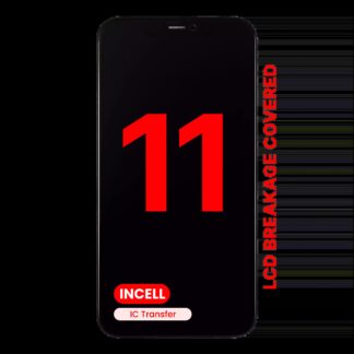 LCD Display mit Stahlplatte vormontiert für iPhone 11 (Aftermarket Pro: XO7 / Incell)