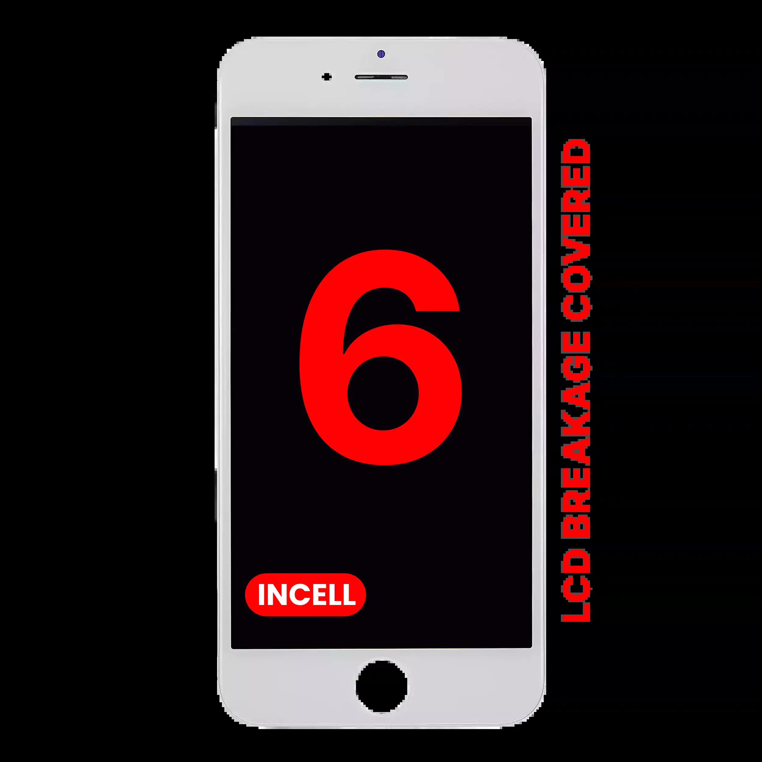 LCD Display für iPhone 6 (Aftermarket Pro: XO7 Incell) (White (Weiß))