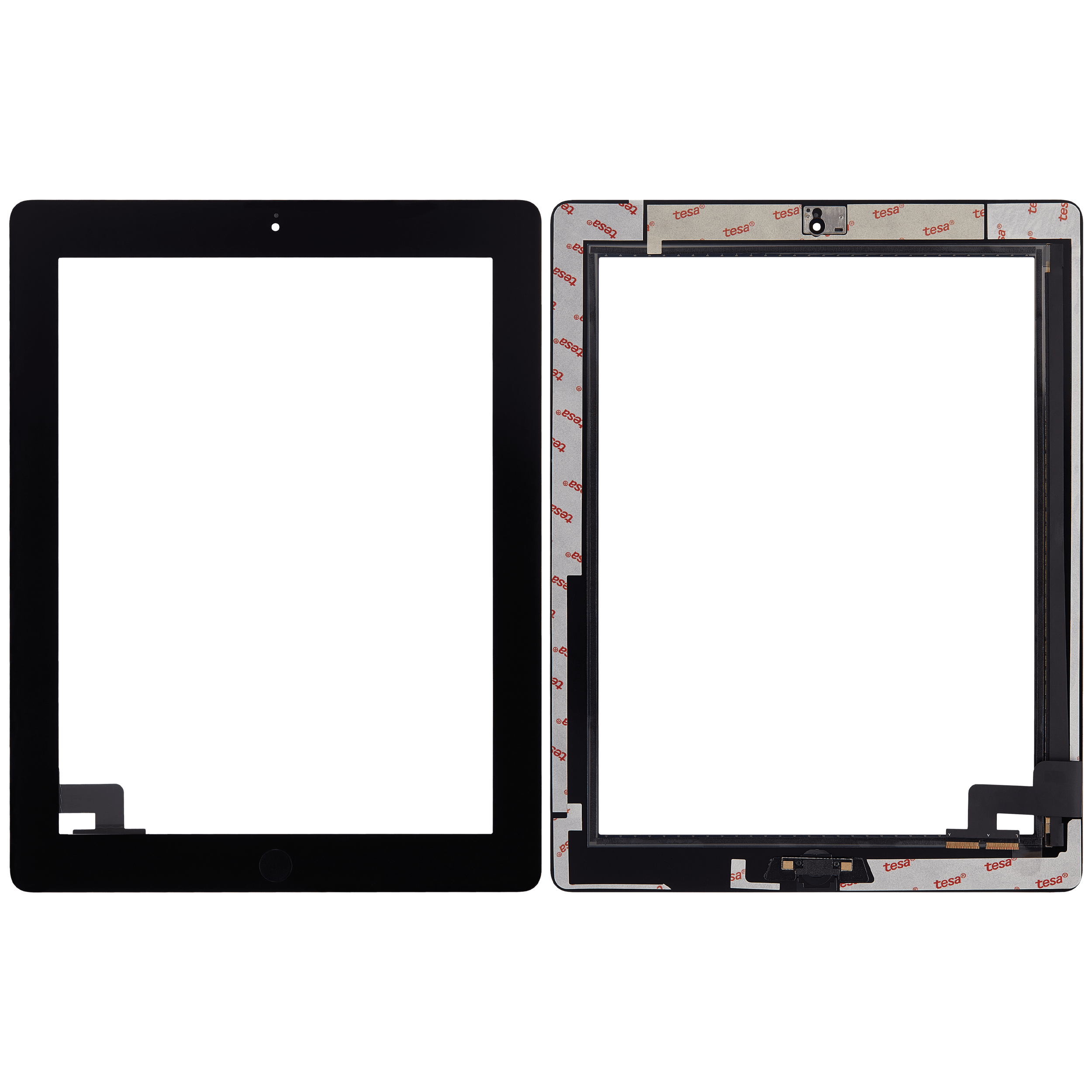 Touchscreen-Digitizer für iPad 2 (Homebutton vormontiert) (Aftermarket Plus) (Black (Schwarz)) – Bild 2