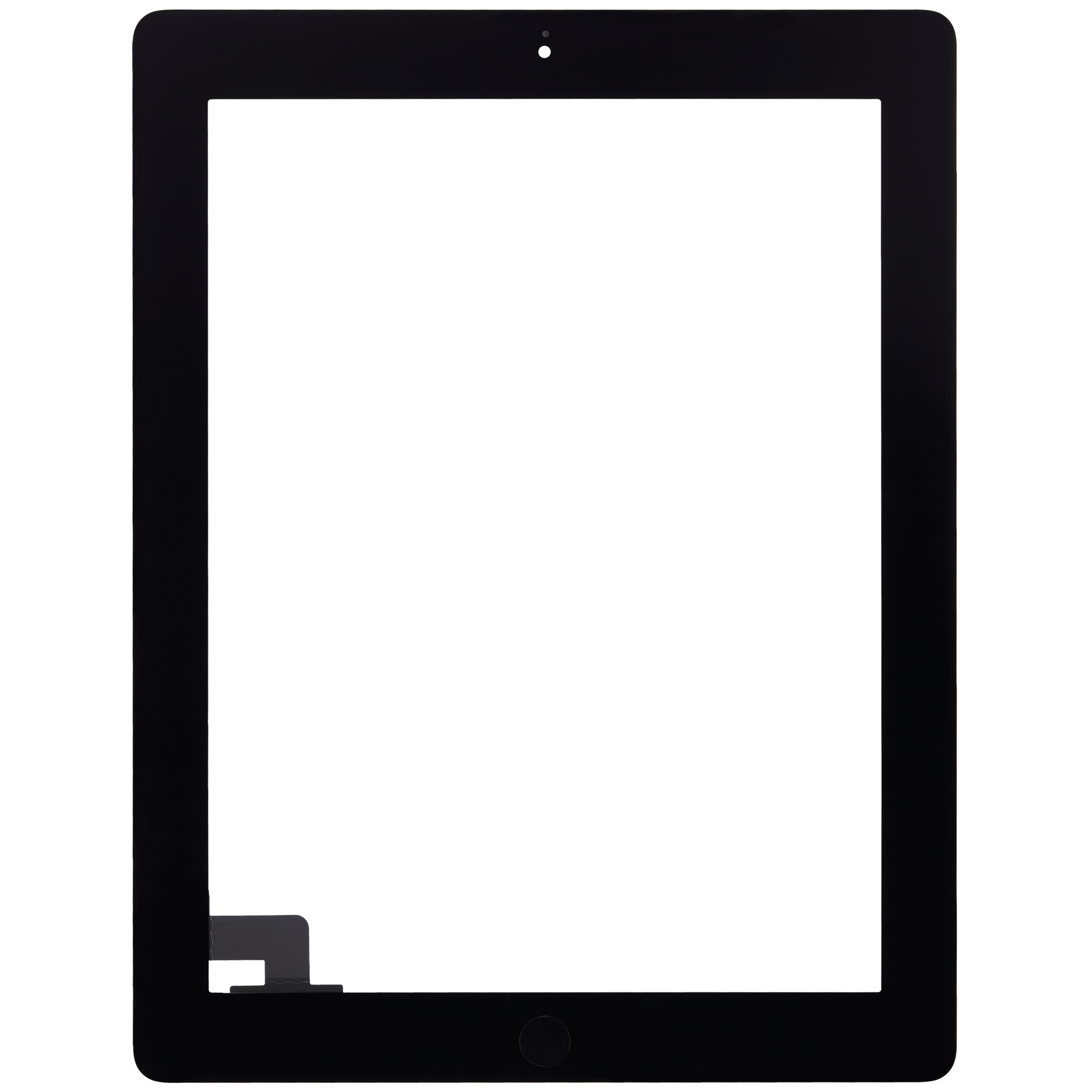 Touchscreen-Digitizer für iPad 2 (Homebutton vormontiert) (Aftermarket Plus) (Black (Schwarz)) – Bild 3