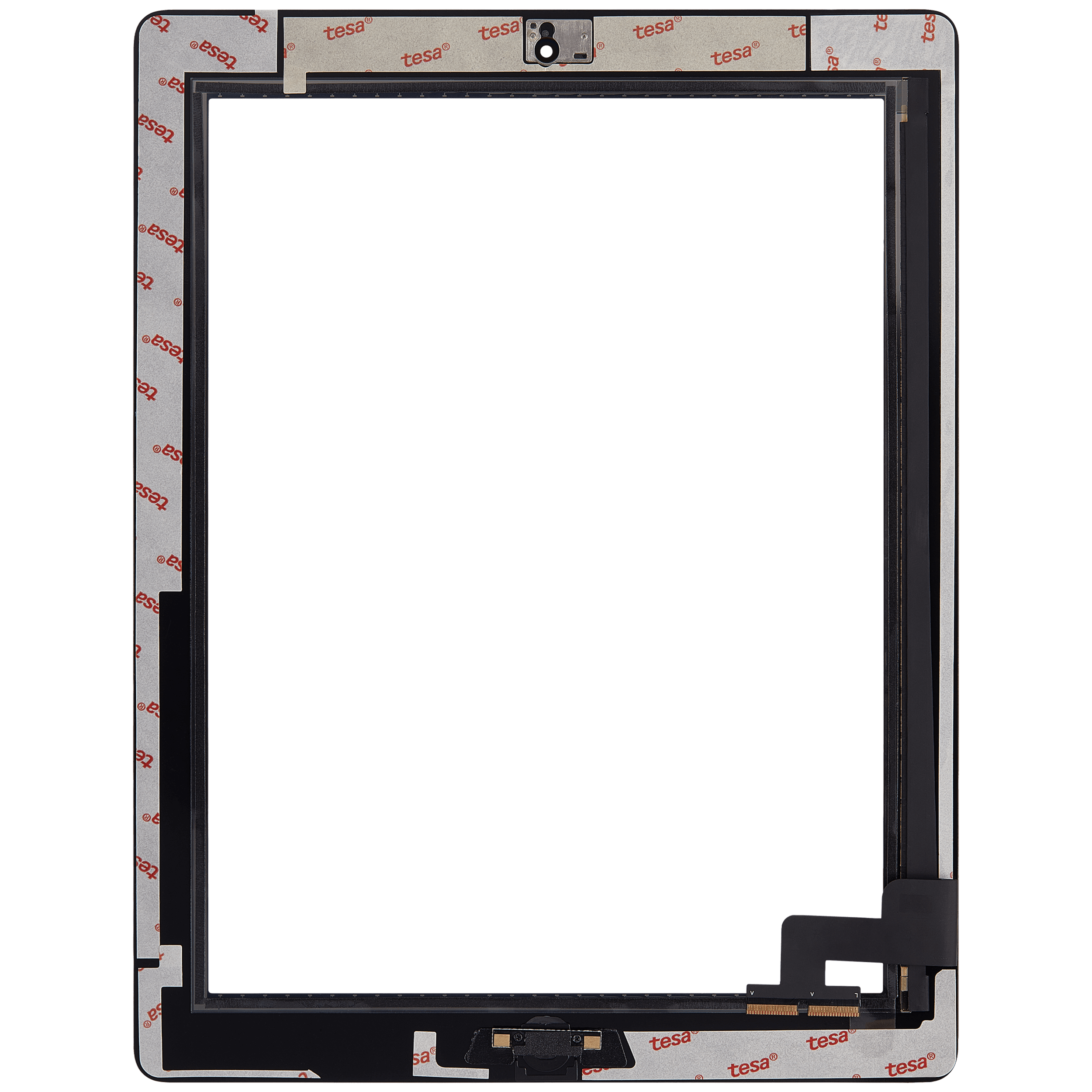 Touchscreen-Digitizer für iPad 2 (Homebutton vormontiert) (Aftermarket Plus) (Black (Schwarz)) – Bild 4