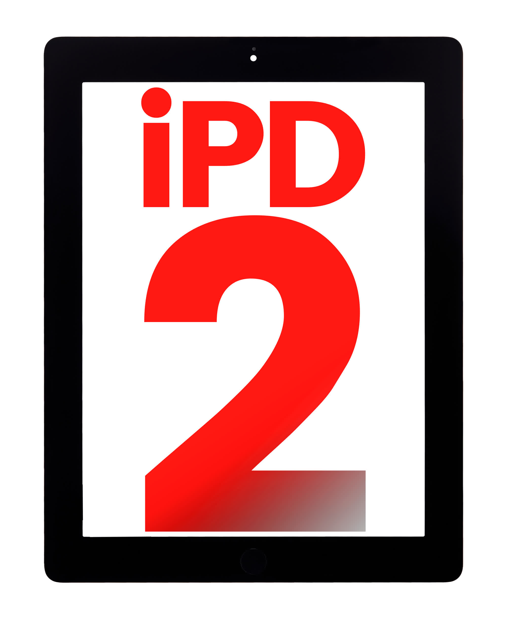 Touchscreen-Digitizer für iPad 2 (Homebutton vormontiert) (Aftermarket Plus) (Black (Schwarz))