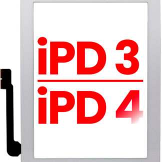 Touchscreen-Digitizer für iPad 3 / iPad 4 (Homebutton vormontiert für iPad 3) (Aftermarket Plus) (White (Weiß))