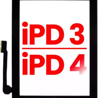 Touchscreen-Digitizer für iPad 3 / iPad 4 (Homebutton vormontiert für iPad 3) (Aftermarket Plus) (Black (Schwarz))