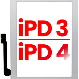Touchscreen-Digitizer für iPad 3 / iPad 4 (Homebutton vormontiert für iPad 4) (Aftermarket Plus) (White (Weiß))