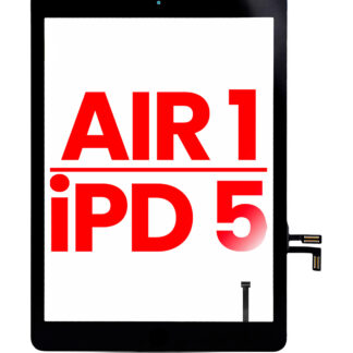 Touchscreen-Digitizer für iPad Air 1 / iPad 5 (2017) (Homebutton vormontiert für iPad Air 1) (Aftermarket Plus) (Black (Schwarz))