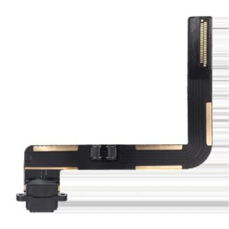 Ladebuchse Flexkabel für iPad Air 1 / iPad 5 (2017) / iPad 6 (2018) (Löten erforderlich) (Premium) (Black (Schwarz))