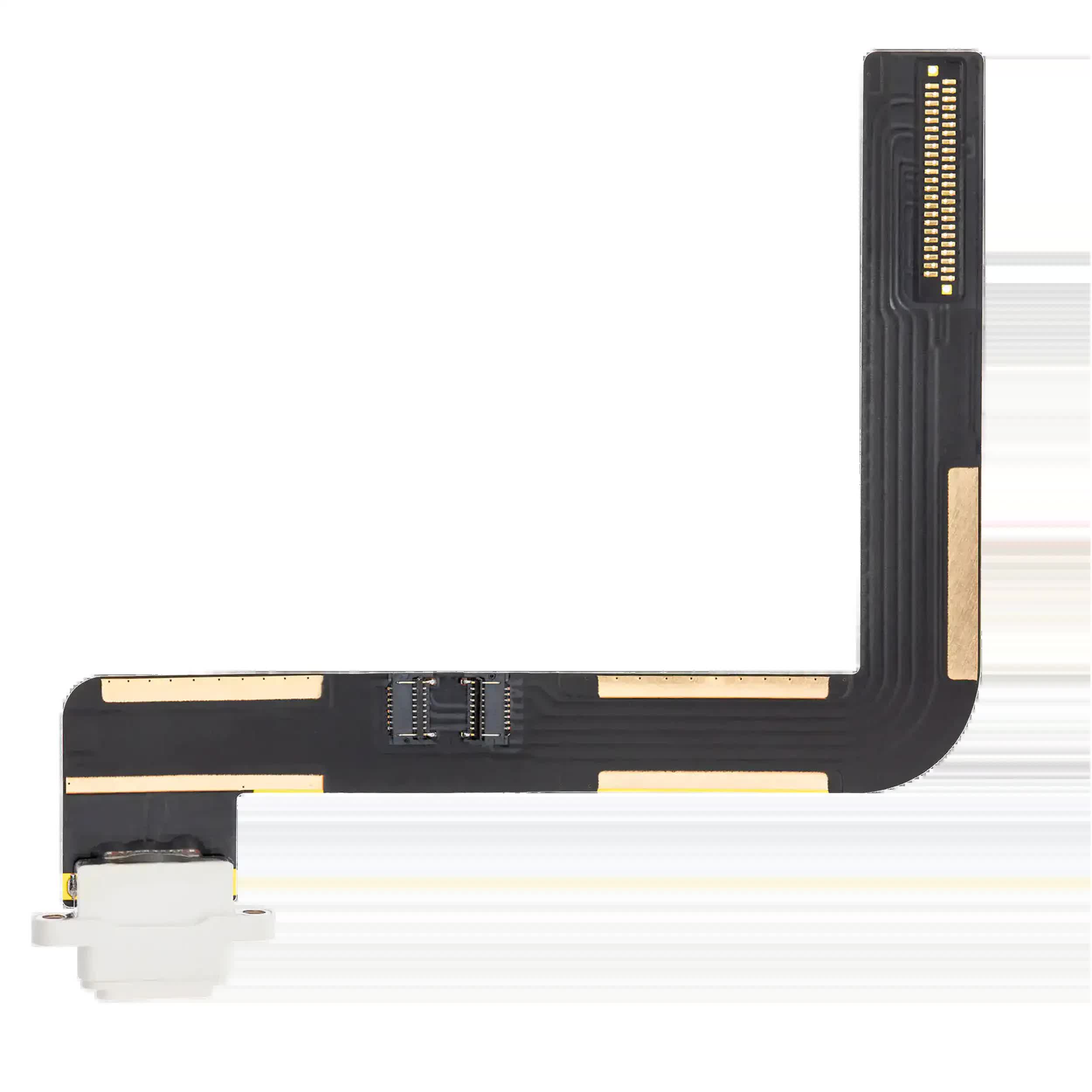Ladebuchse Flexkabel für iPad Air 1 / iPad 5 (2017) / iPad 6 (2018) (Löten erforderlich) (Premium) (White (Weiß))