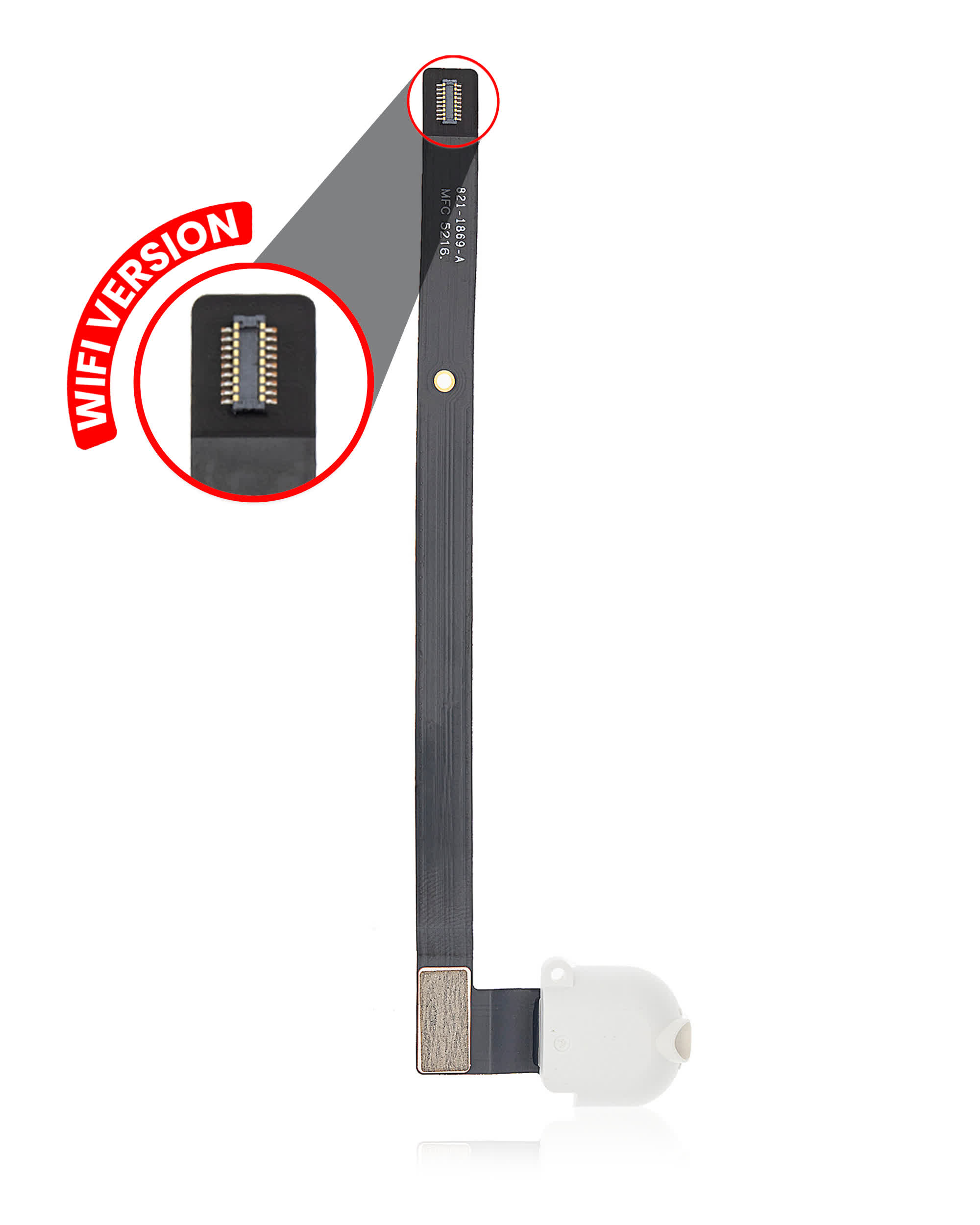 Kopfhörerbuchsen-Flexkabel für iPad Air 1 / iPad 5 (2017) / iPad 6 (2018) (nur WiFi) (White (Weiß))
