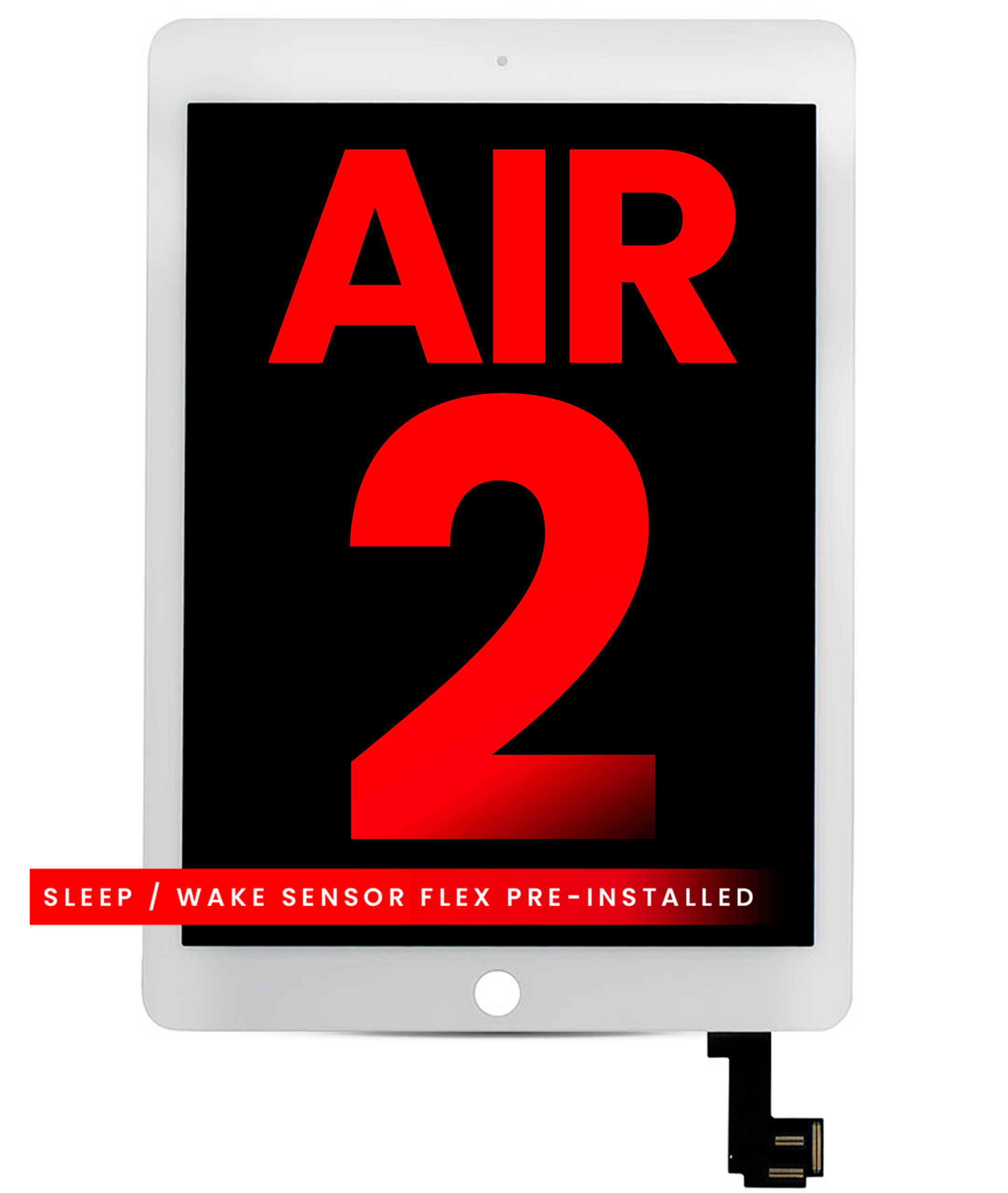 LCD Display mit Touchscreen-Digitizer für iPad Air 2 (Aftermarket Plus) (White (Weiß)) – Bild 4