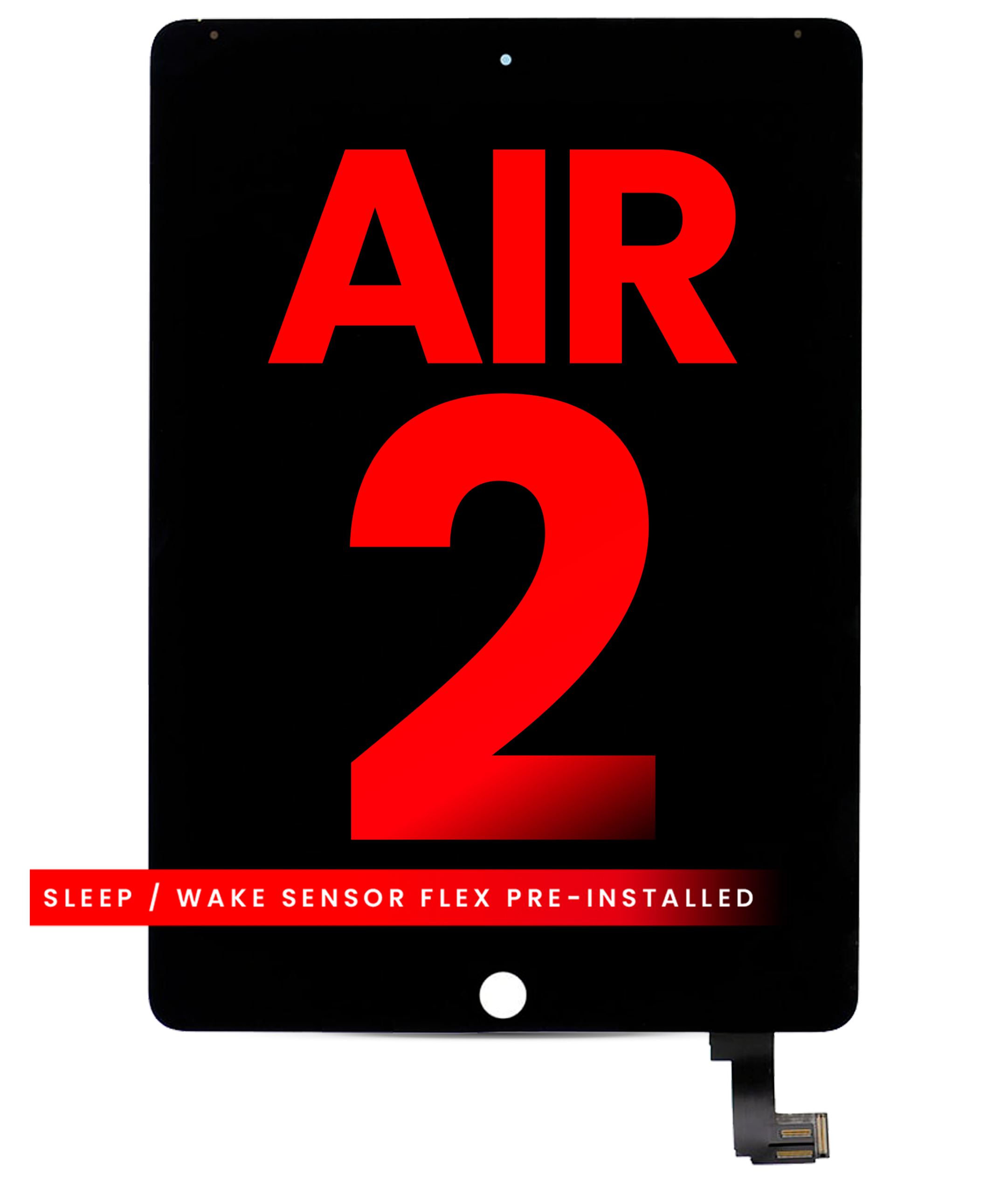 LCD Display mit Touchscreen-Digitizer für iPad Air 2 (Aftermarket Plus) (Black (Schwarz)) – Bild 4