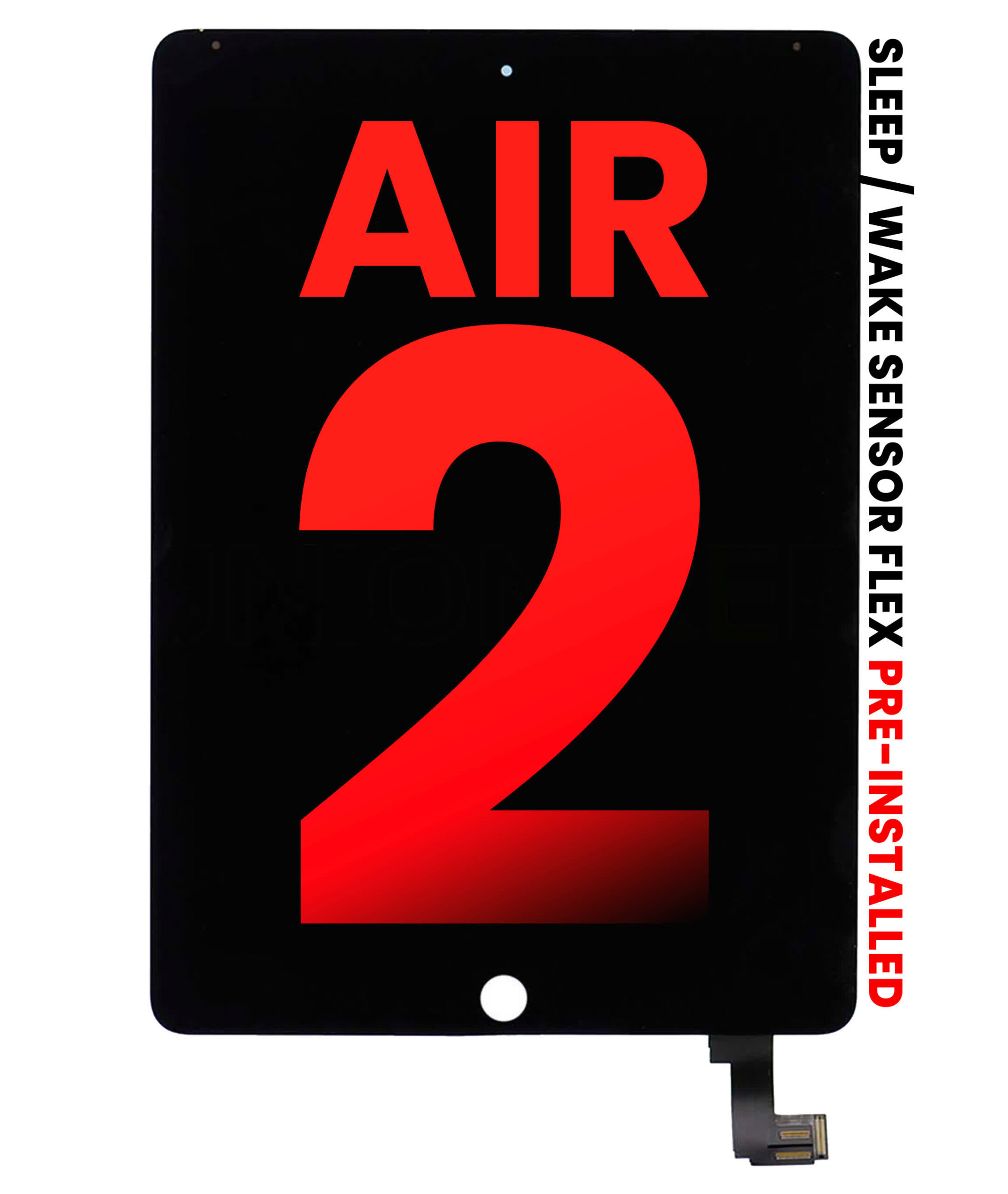 LCD Display mit Touchscreen-Digitizer für iPad Air 2 (Aftermarket Plus) (Black (Schwarz))