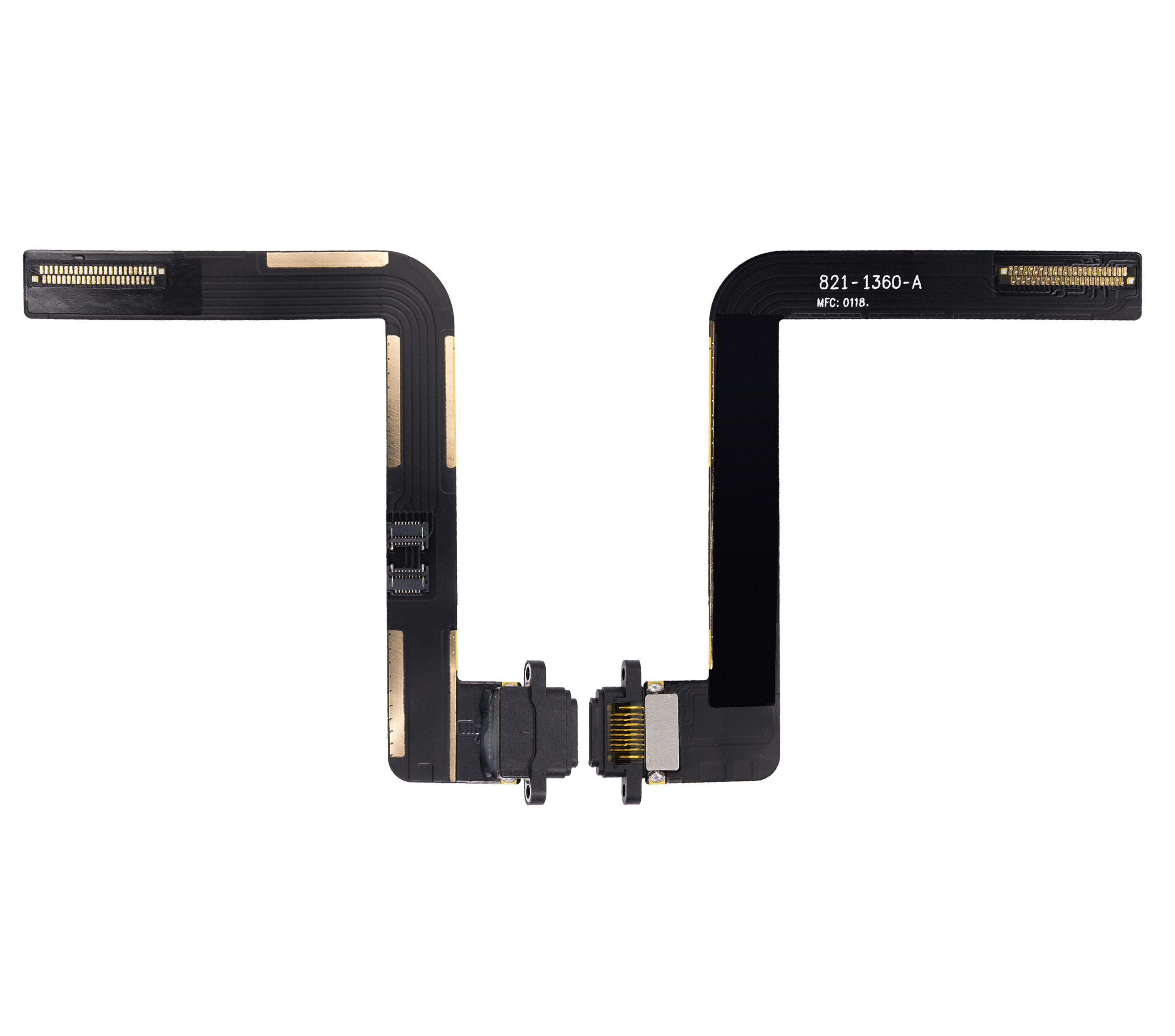 Ladebuchse Flexkabel für iPad Air 1 / iPad 5 (2017) / iPad 6 (2018) (Löten erforderlich) (Aftermarket Plus) (Black (Schwarz)) – Bild 2