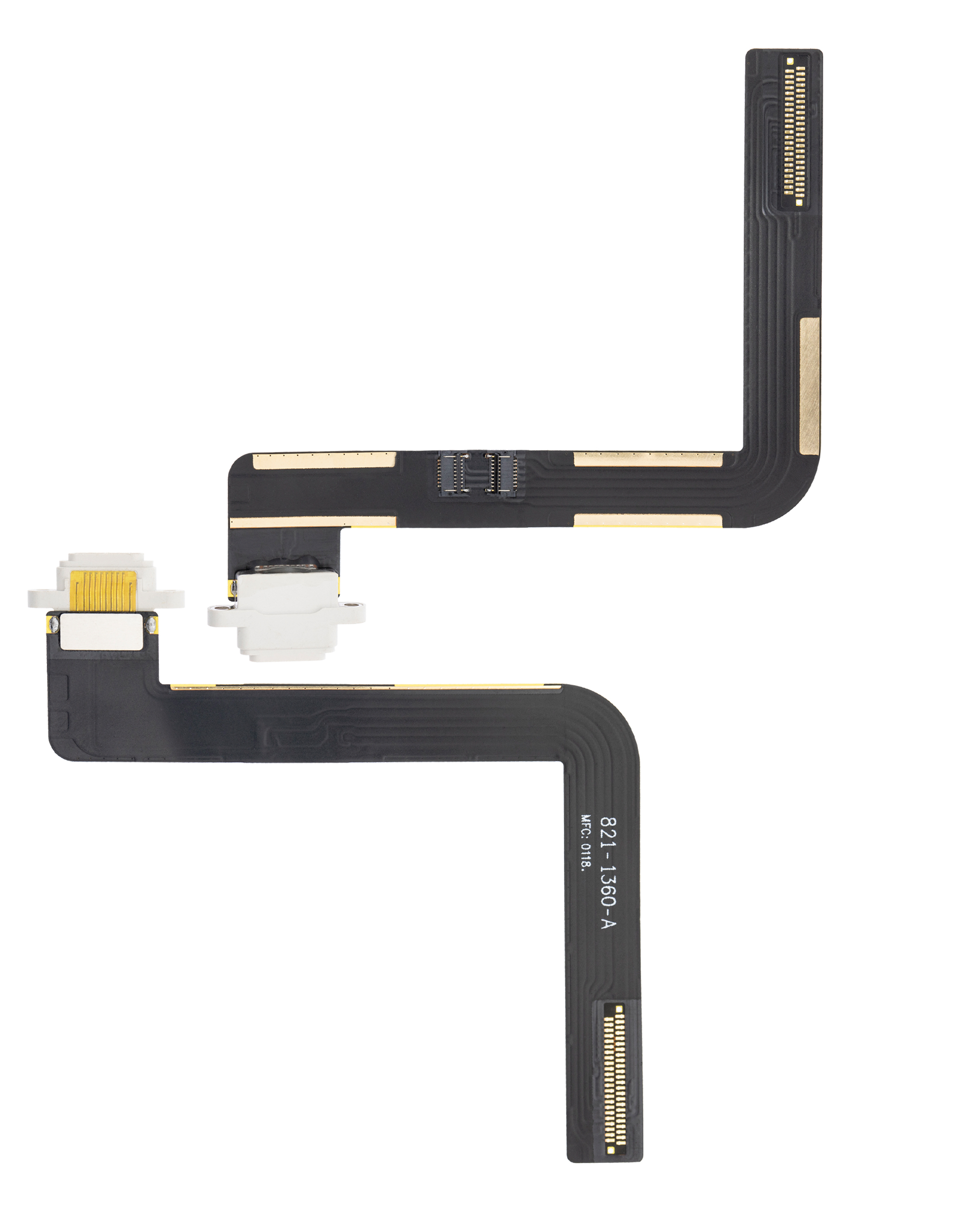 Ladebuchse Flexkabel für iPad Air 1 / iPad 5 (2017) / iPad 6 (2018) (Löten erforderlich) (Aftermarket Plus) (White (Weiß)) – Bild 2