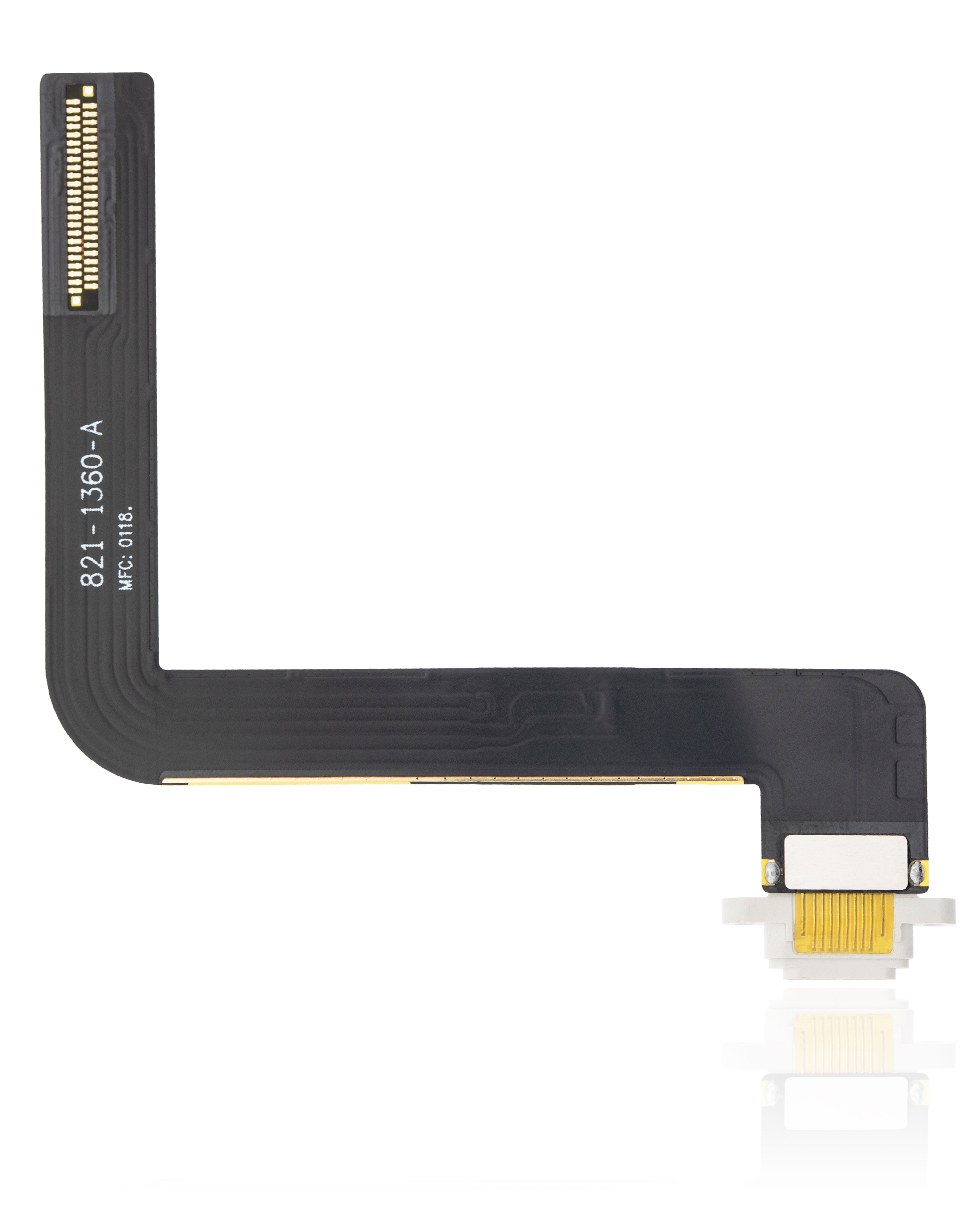 Ladebuchse Flexkabel für iPad Air 1 / iPad 5 (2017) / iPad 6 (2018) (Löten erforderlich) (Aftermarket Plus) (White (Weiß)) – Bild 4