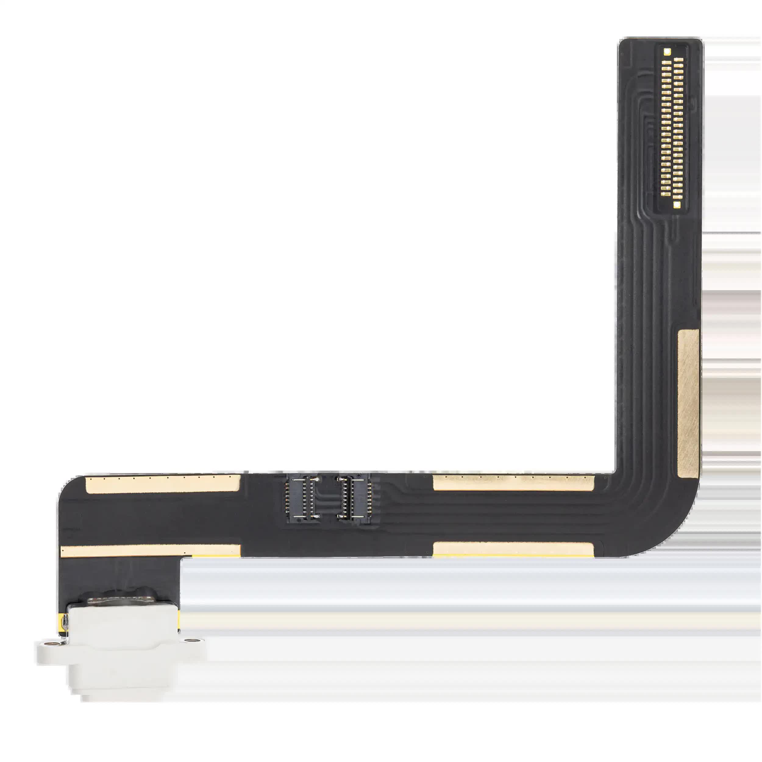 Ladebuchse Flexkabel für iPad Air 1 / iPad 5 (2017) / iPad 6 (2018) (Löten erforderlich) (Aftermarket Plus) (White (Weiß))