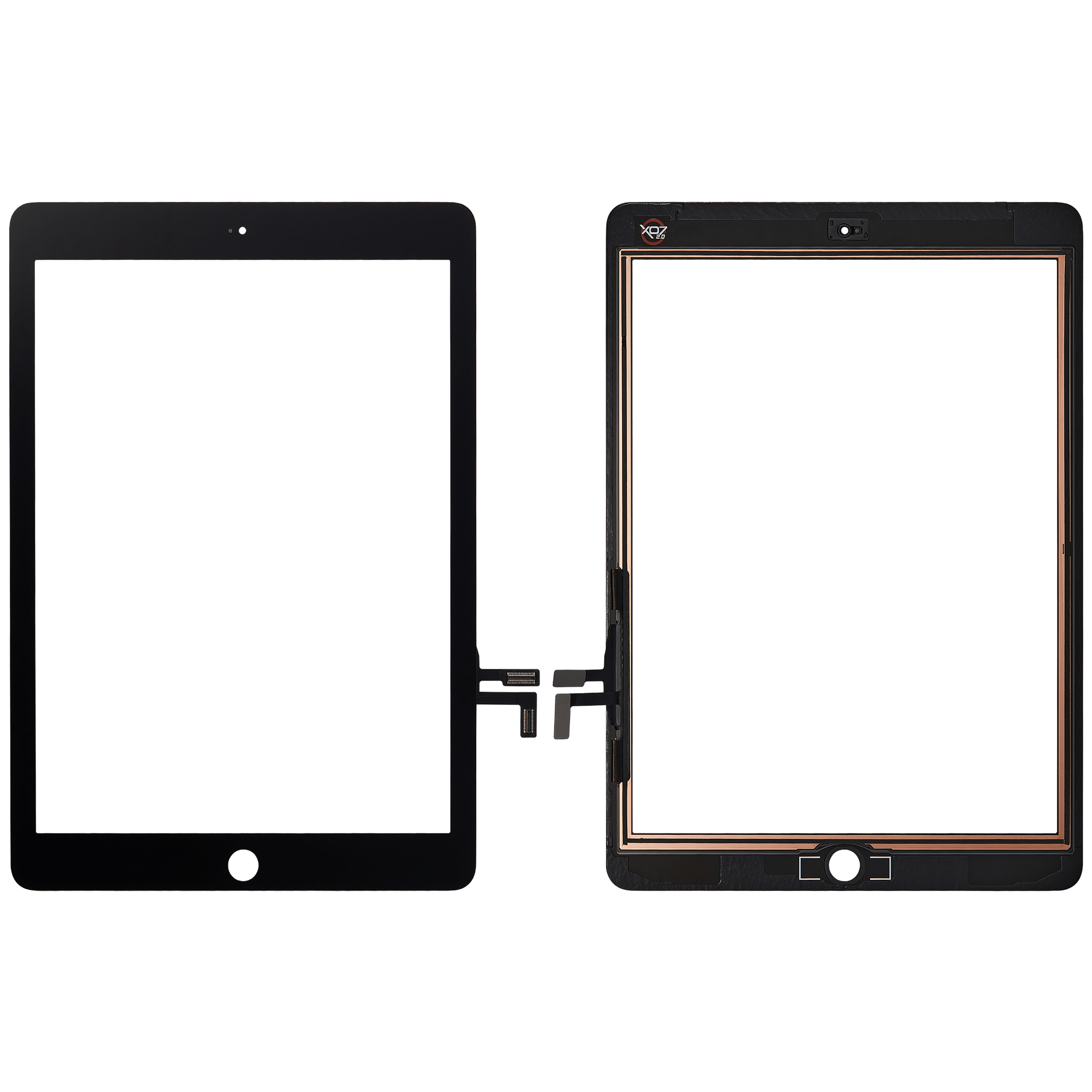 Touchscreen-Digitizer für iPad Air 1 / iPad 5 (2017) (No Homebutton Installed) (Aftermarket Pro: XO7) (Black (Schwarz)) – Bild 2
