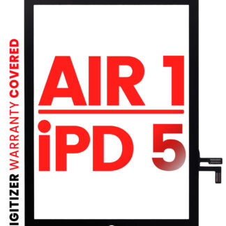 Touchscreen-Digitizer für iPad Air 1 / iPad 5 (2017) (No Homebutton Installed) (Aftermarket Pro: XO7) (Black (Schwarz))