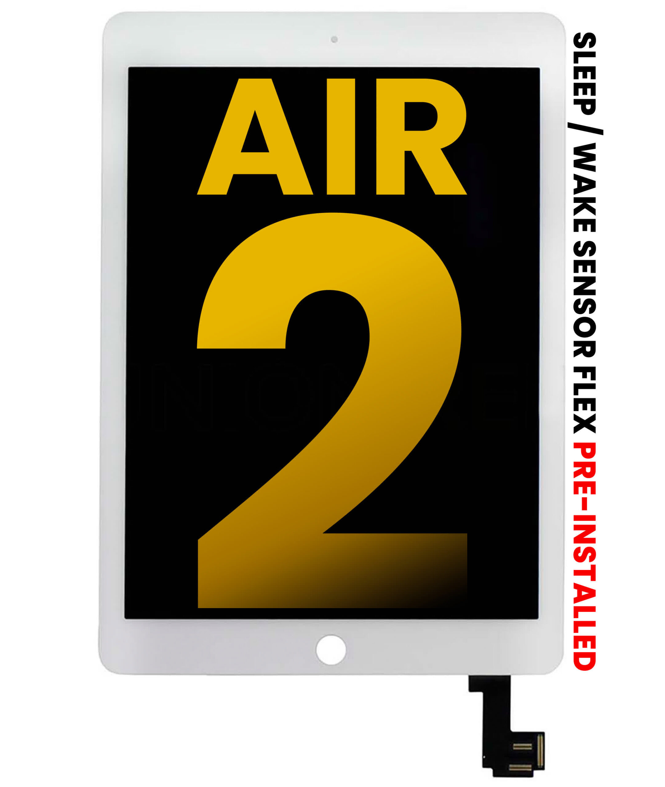 LCD Display mit Touchscreen-Digitizer für iPad Air 2 (professionell aufgearbeitet) (White (Weiß))