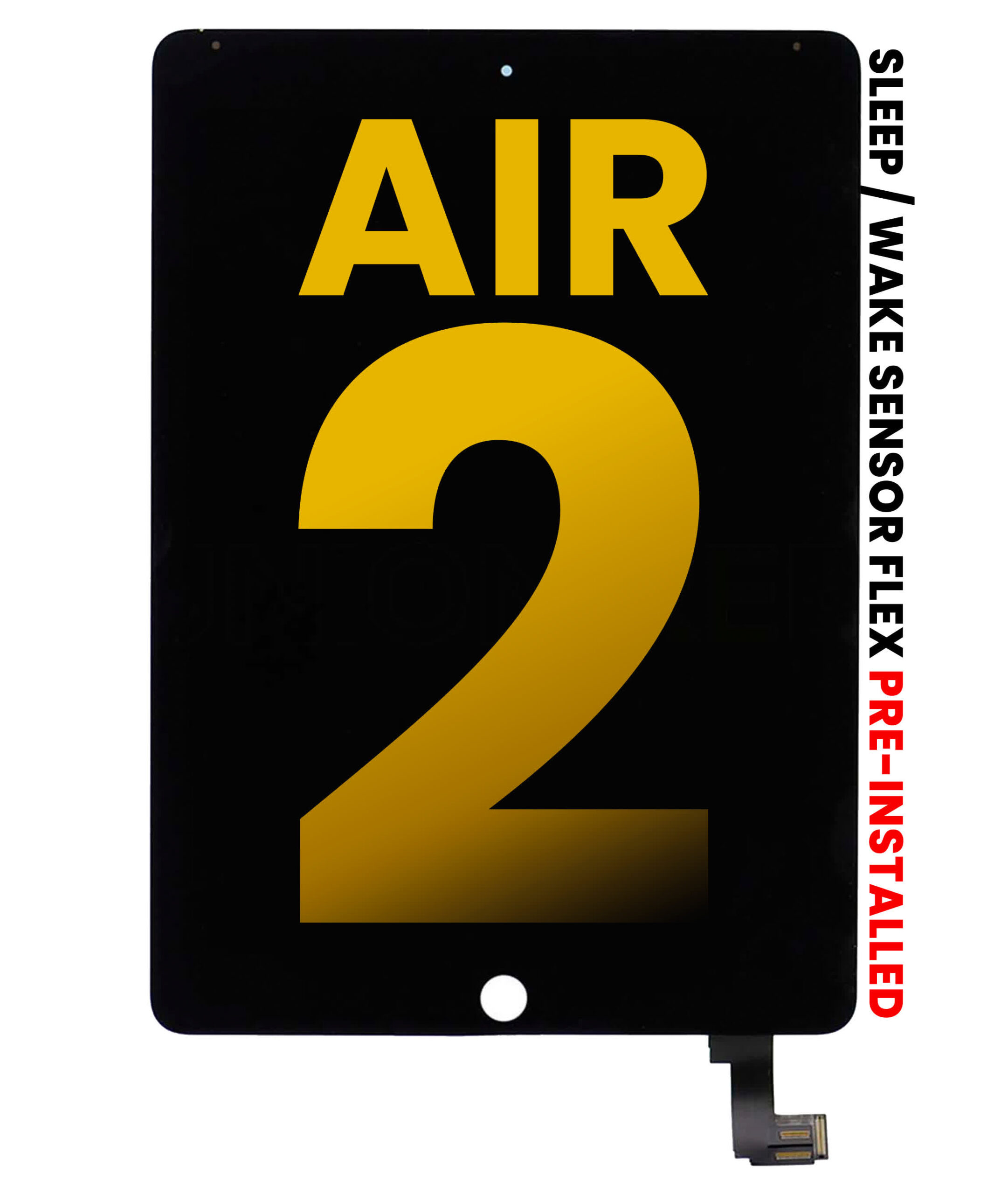LCD Display mit Touchscreen-Digitizer für iPad Air 2 (professionell aufgearbeitet) (Black (Schwarz))