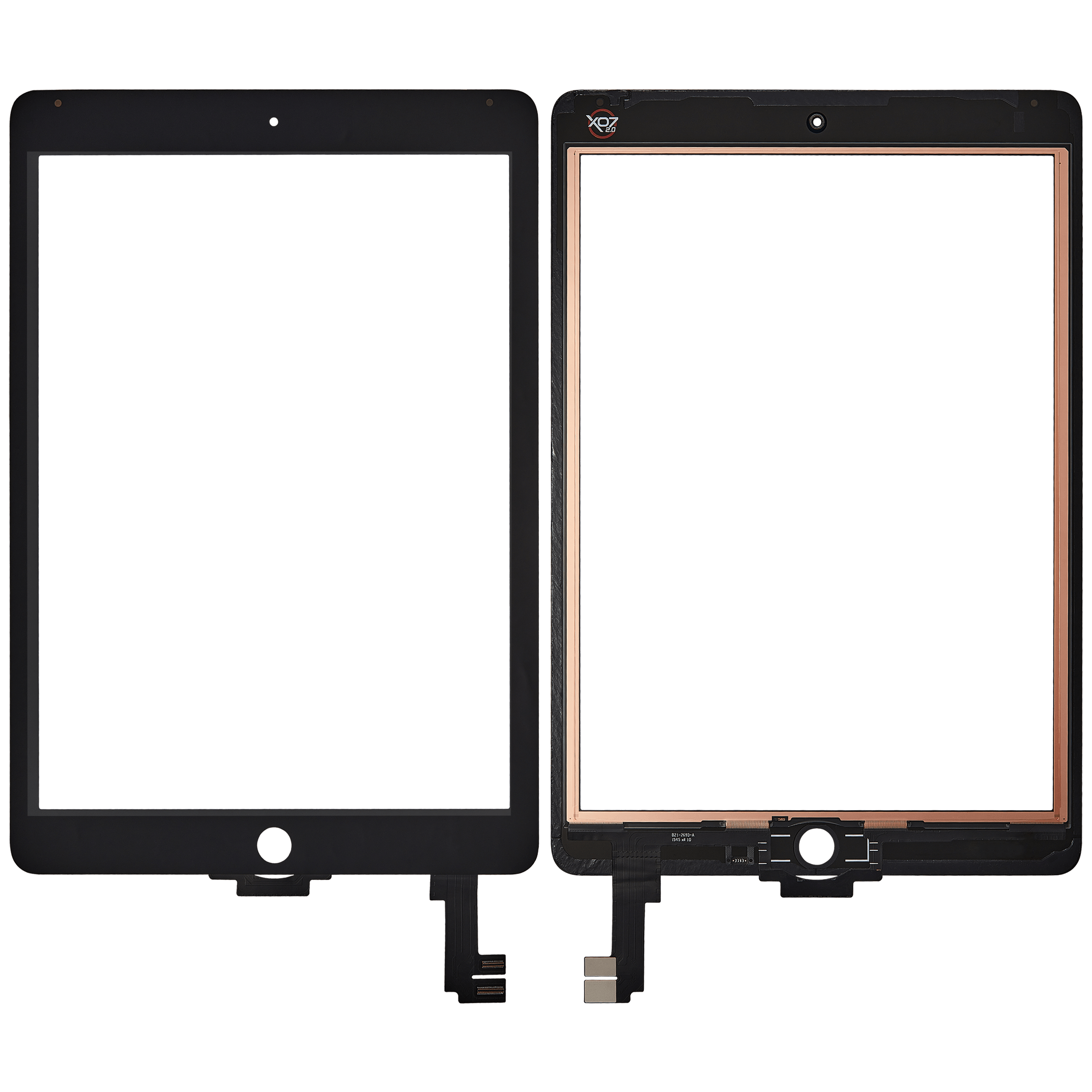 Touchscreen-Digitizer für iPad Air 2 (OCA vormontiert & Glas Separation erforderlich) (Aftermarket Pro: XO7-2) (Black (Schwarz)) – Bild 2