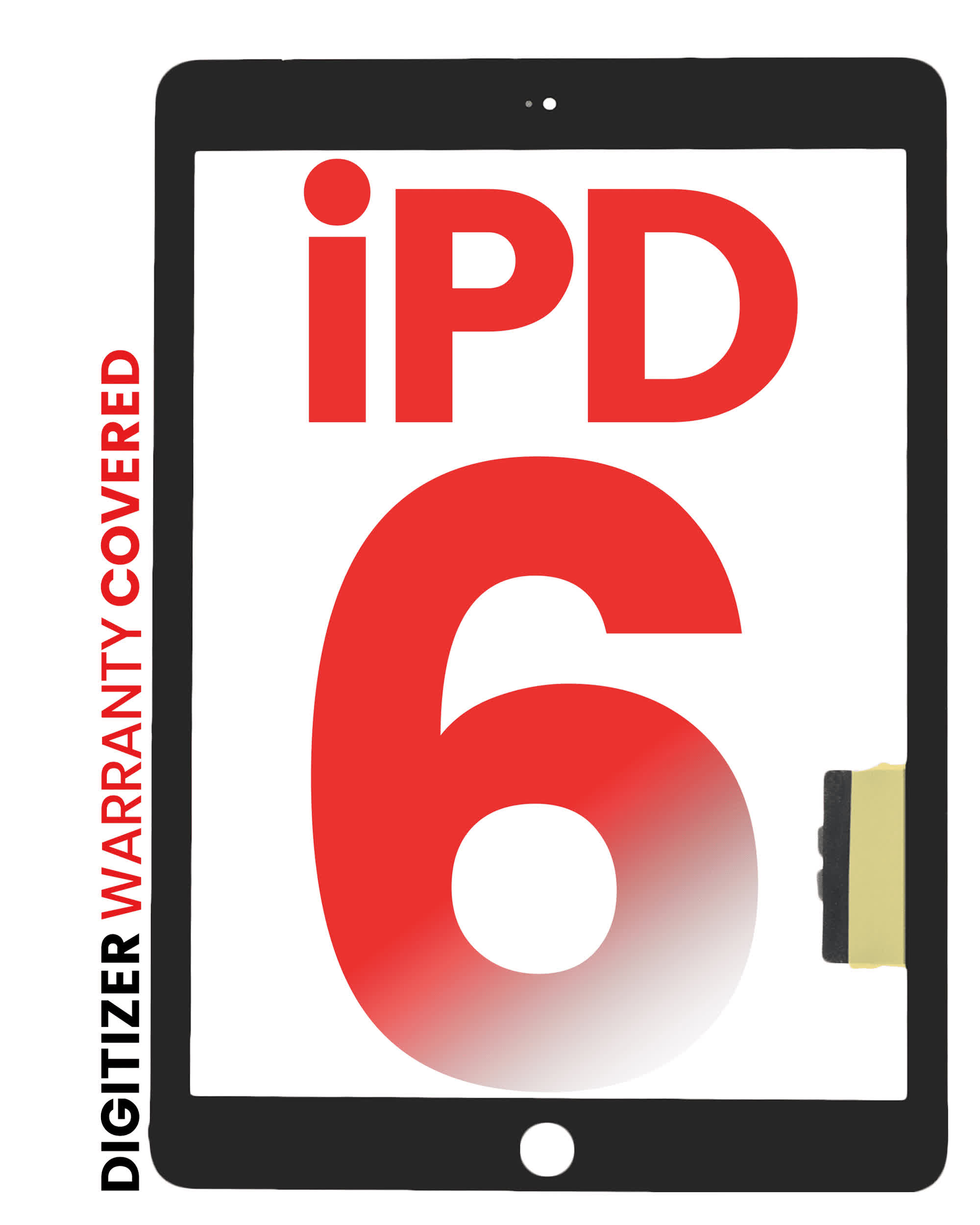 Touchscreen-Digitizer für iPad 6 (2018) (Aftermarket Pro: XO7) (Black (Schwarz))