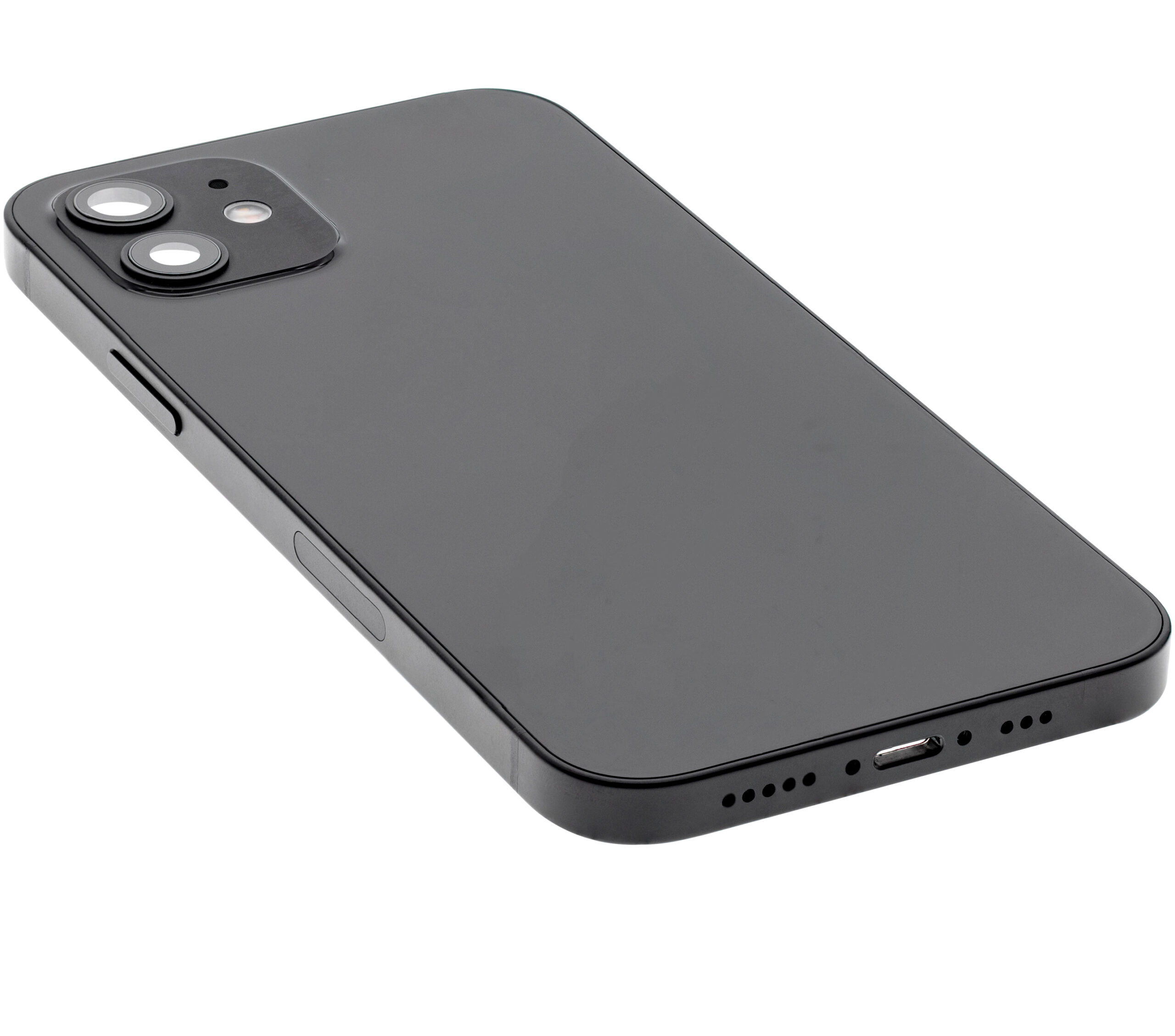 Rückgehäuse mit Kleinteilen für iPhone 12 (EU / globale Version) (ausgebautes Originalteil: Grade B) (Black (Schwarz)) – Bild 4