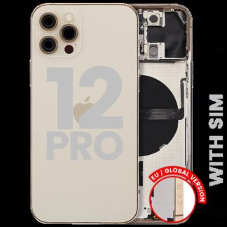 Rückgehäuse mit Kleinteilen für iPhone 12 Pro (EU / globale Version) (ausgebautes Originalteil: Grade B) (Gold)