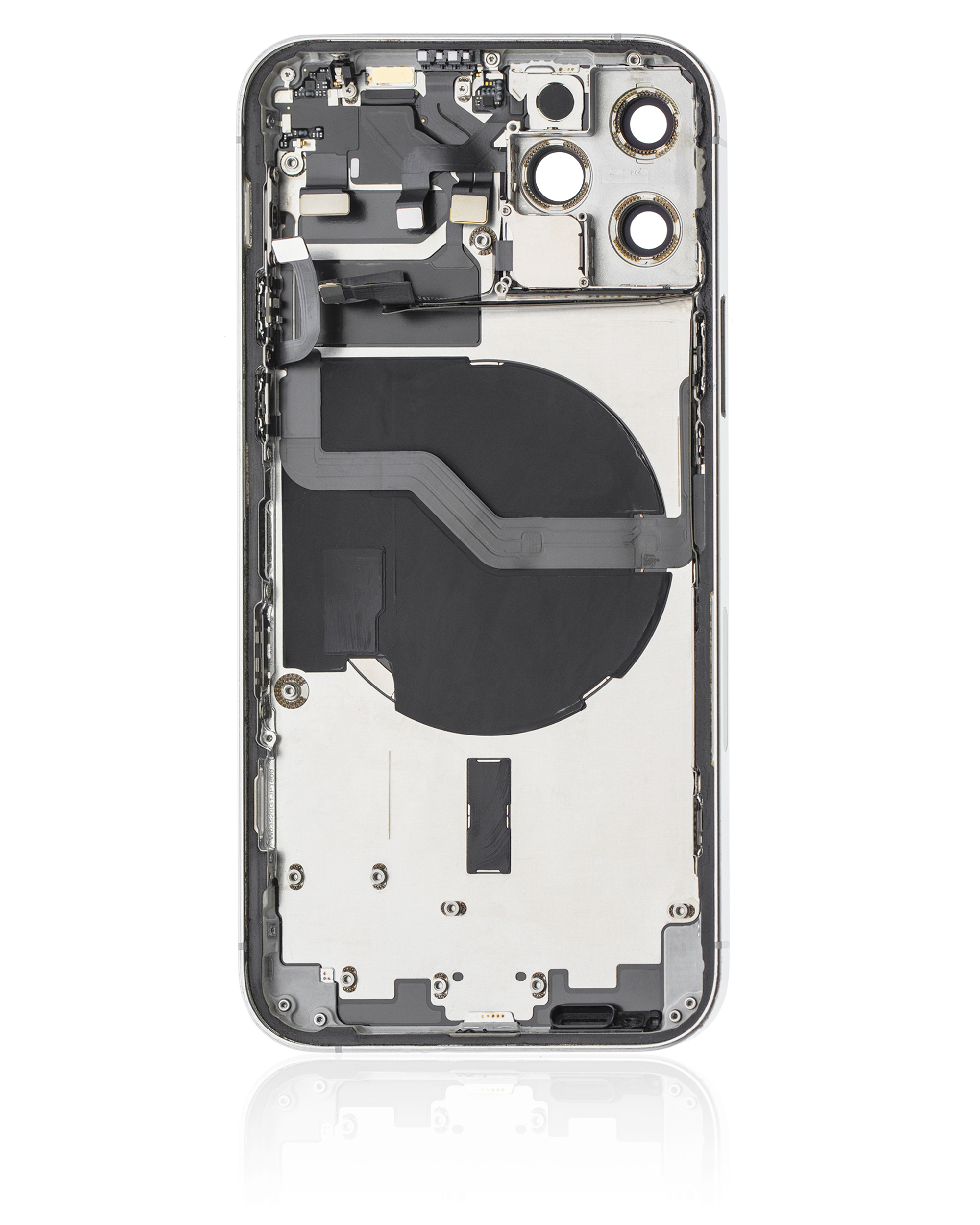 Rückgehäuse mit Kleinteilen für iPhone 12 Pro (US-Version) (ausgebautes Originalteil: Grade A) (Silver (Silber)) – Bild 3