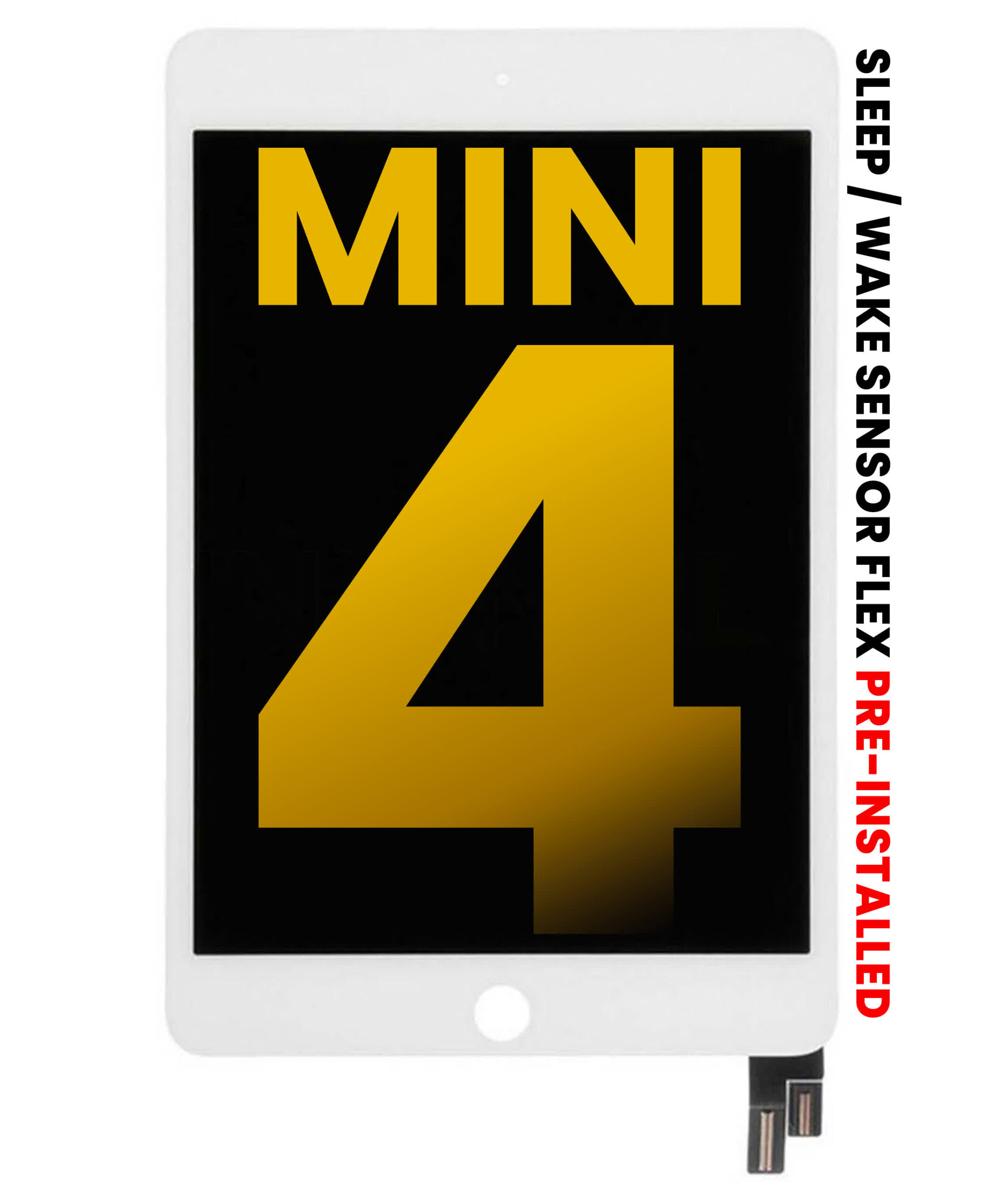 LCD Display mit Touchscreen-Digitizer für iPad Mini 4 (professionell aufgearbeitet) (White (Weiß))
