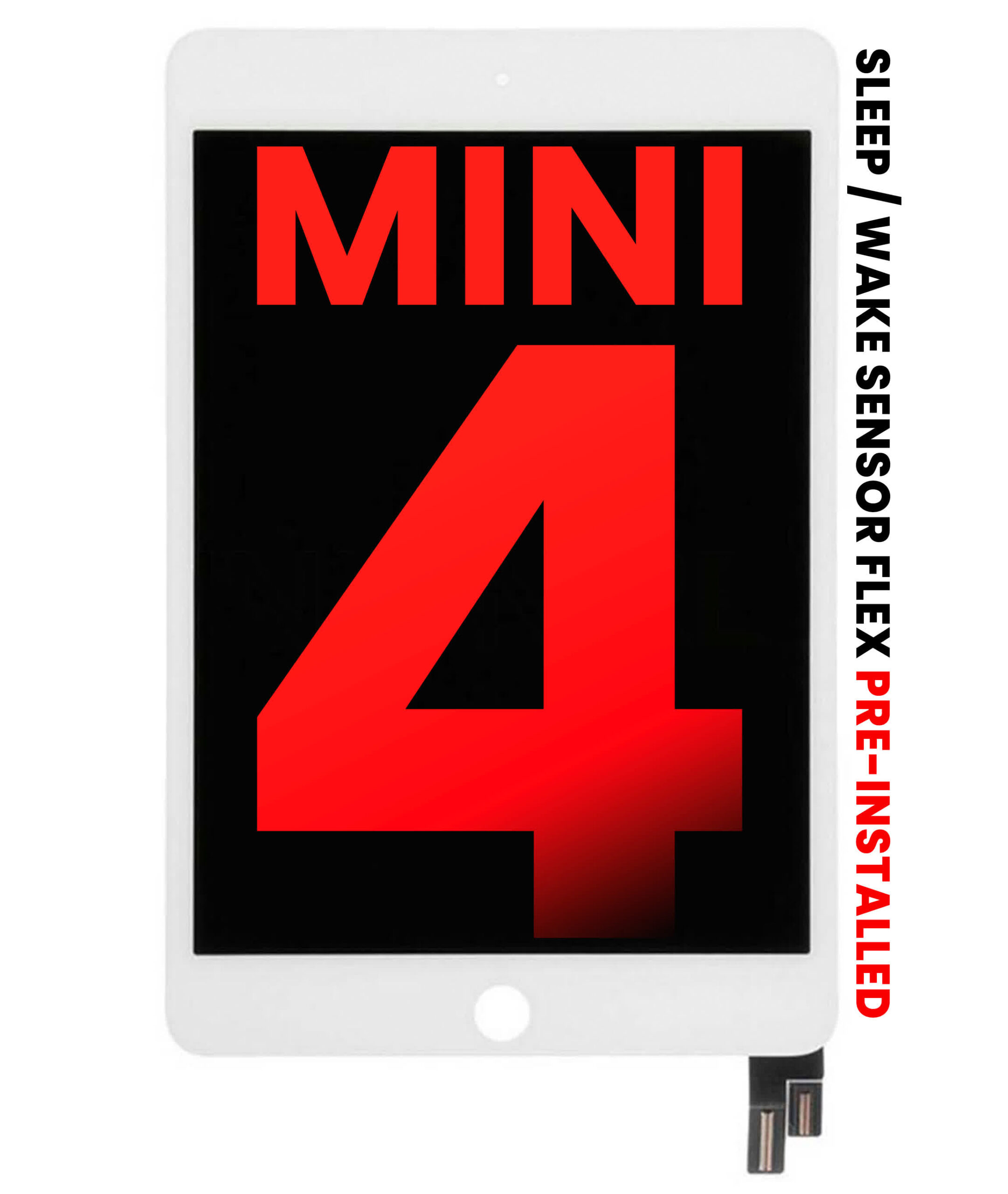 LCD Display mit Touchscreen-Digitizer für iPad Mini 4 (Aftermarket Plus) (White (Weiß))