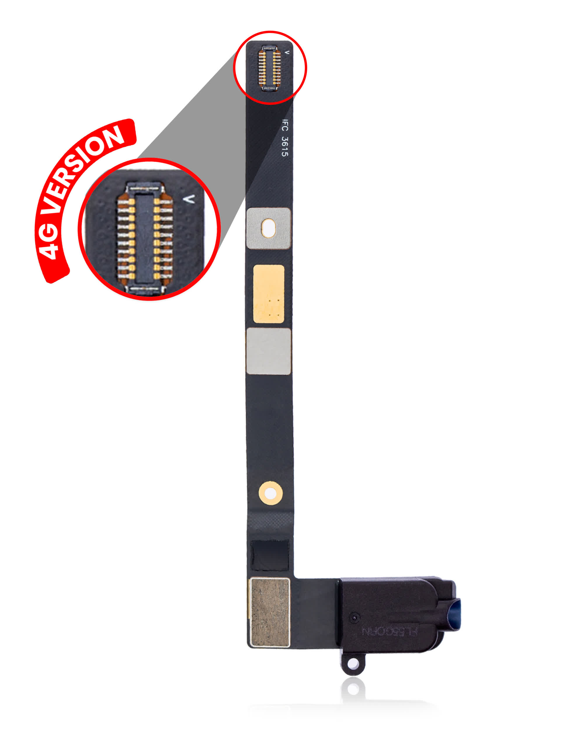 Kopfhörerbuchse mit Flexkabel für iPad Mini 4 (Cellular) (Black (Schwarz))