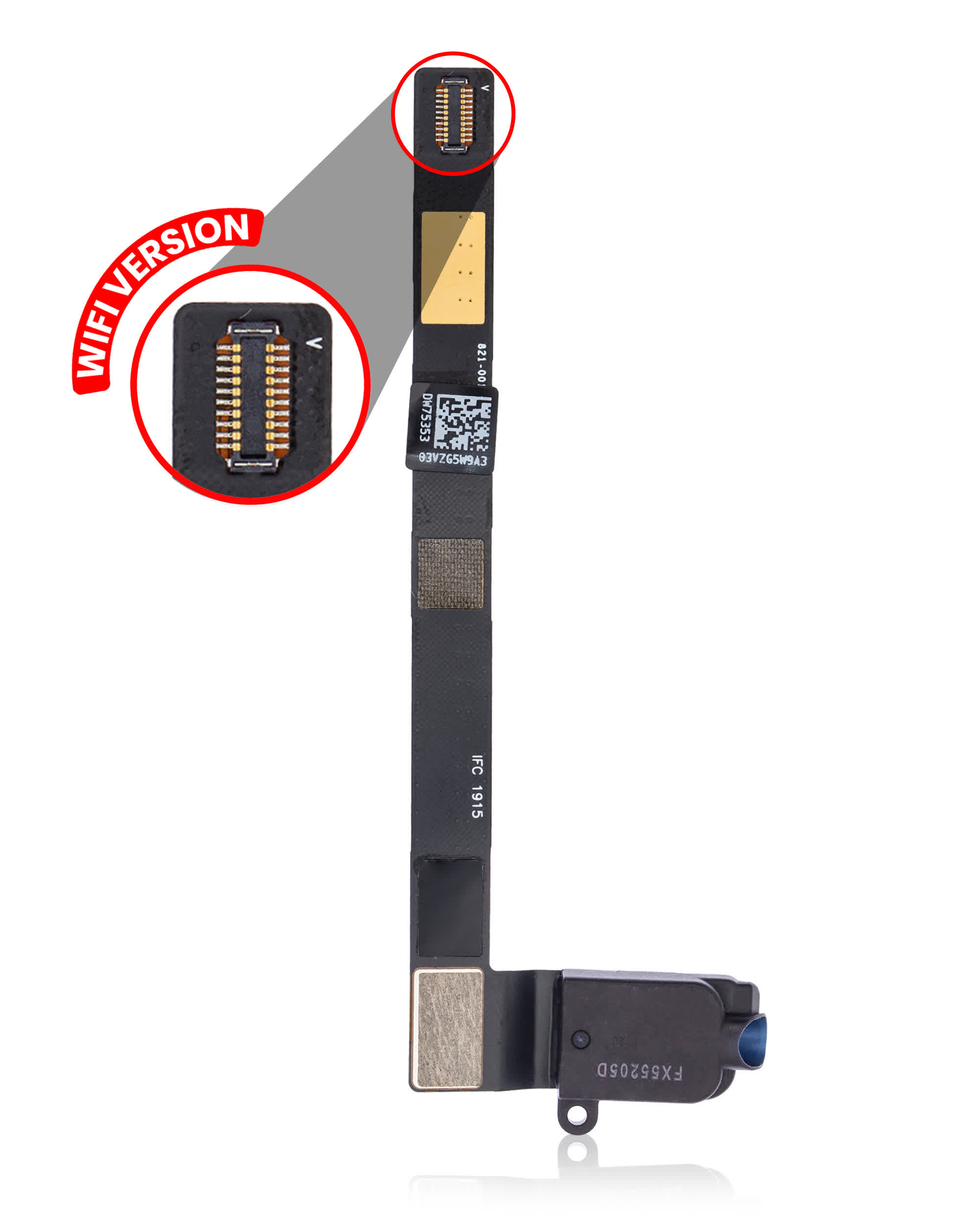 Kopfhörerbuchse mit Flexkabel für iPad Mini 4 (nur WiFi) (Black (Schwarz))