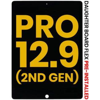 LCD Display mit Touchscreen-Digitizer & Daughter Platine Flex vormontiert für iPad Pro 12.9" 2nd Gen (2017) (professionell aufgearbeitet) (Black (Schwarz))