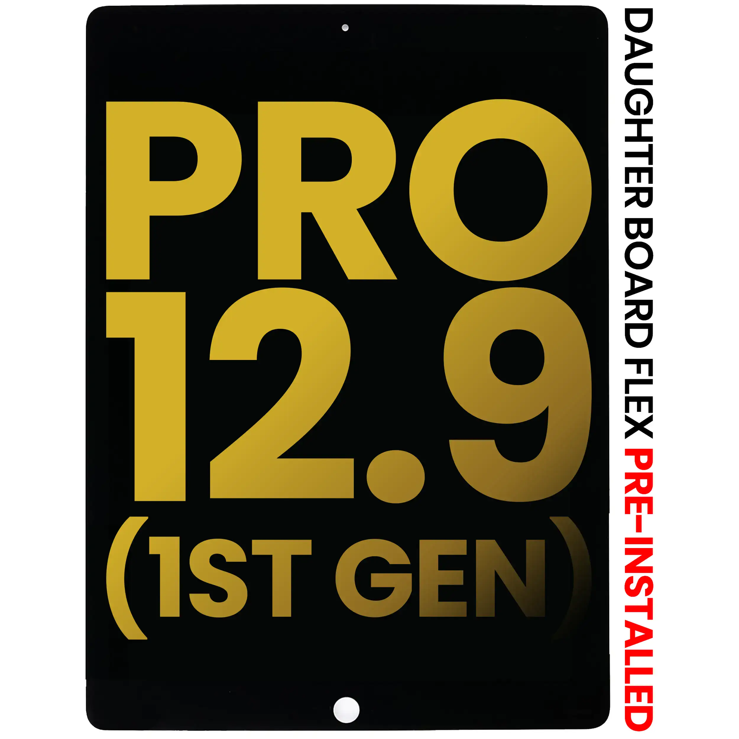 LCD Display mit Touchscreen-Digitizer & Daughter Platine Flex vormontiert für iPad Pro 12.9" 1. Gen (2015) (professionell aufgearbeitet) (Black (Schwarz)) – Bild 2