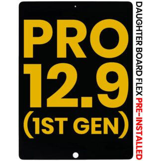 LCD Display mit Touchscreen-Digitizer & Daughter Platine Flex vormontiert für iPad Pro 12.9" 1. Gen (2015) (professionell aufgearbeitet) (Black (Schwarz))