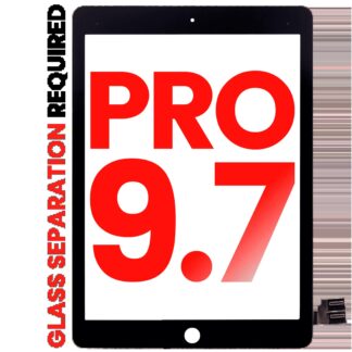 Touchscreen-Digitizer für iPad Pro 9.7" (OCA vormontiert & Glas Separation erforderlich) (Aftermarket Plus) (Black (Schwarz))