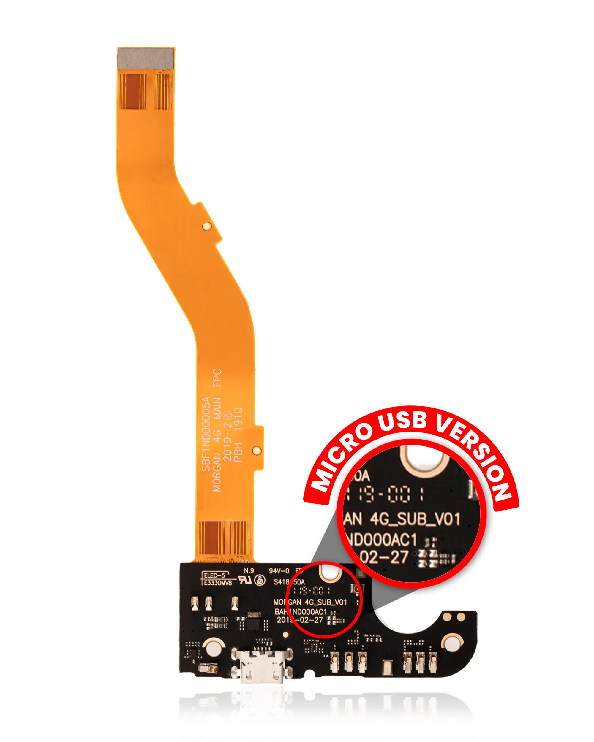 Ladebuchse Flexkabel (Micro USB Version) für Alcatel 3V (5032 / 2019) (Aftermarket Plus)