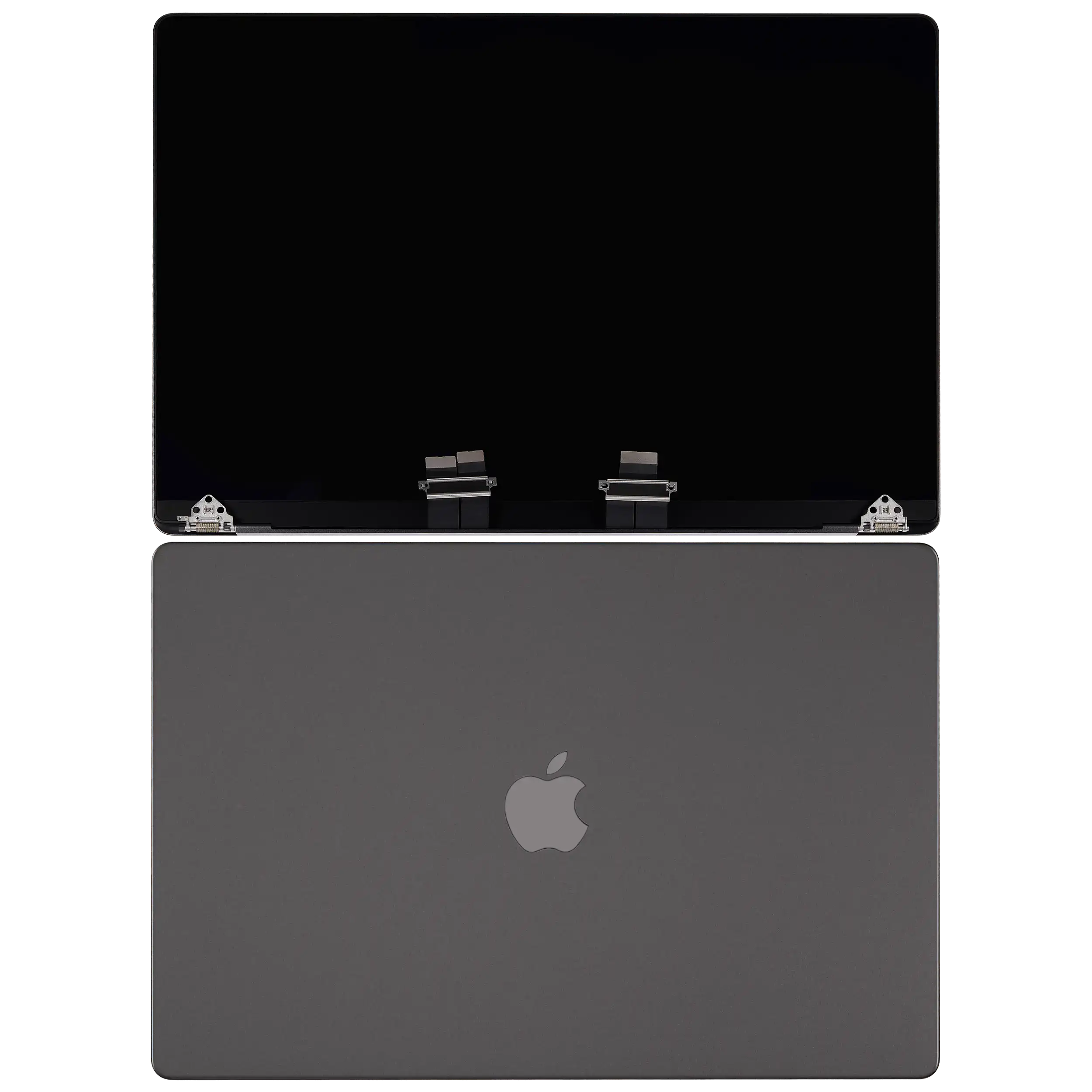 komplette LCD-Displayeinheit für MacBook Pro 16" A2991 (2023) (vormontiert Lid Angle Sensor Kabel) (ausgebautes Originalteil: Grade B) (Space Black)