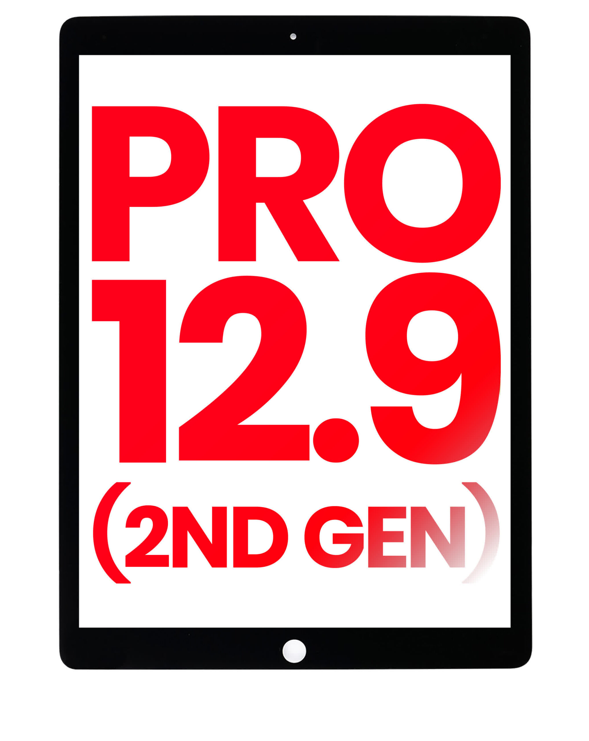 Touchscreen-Digitizer für iPad Pro 12.9" 2nd Gen (2017) (OCA vormontiert & Glas Separation erforderlich) (Aftermarket Plus) (Black (Schwarz))