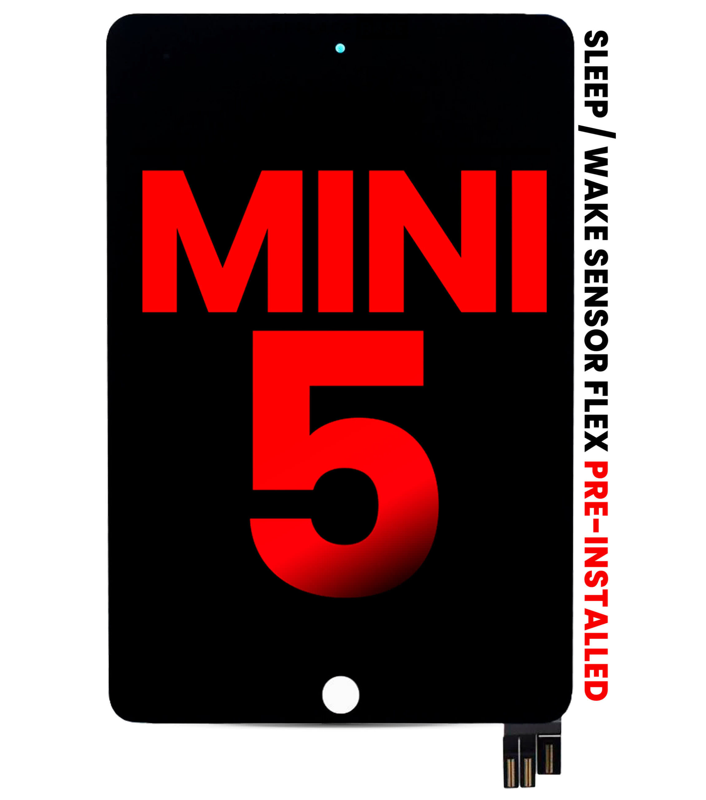 LCD Display mit Touchscreen-Digitizer für iPad Mini 5 (Aftermarket Plus) (Black (Schwarz))