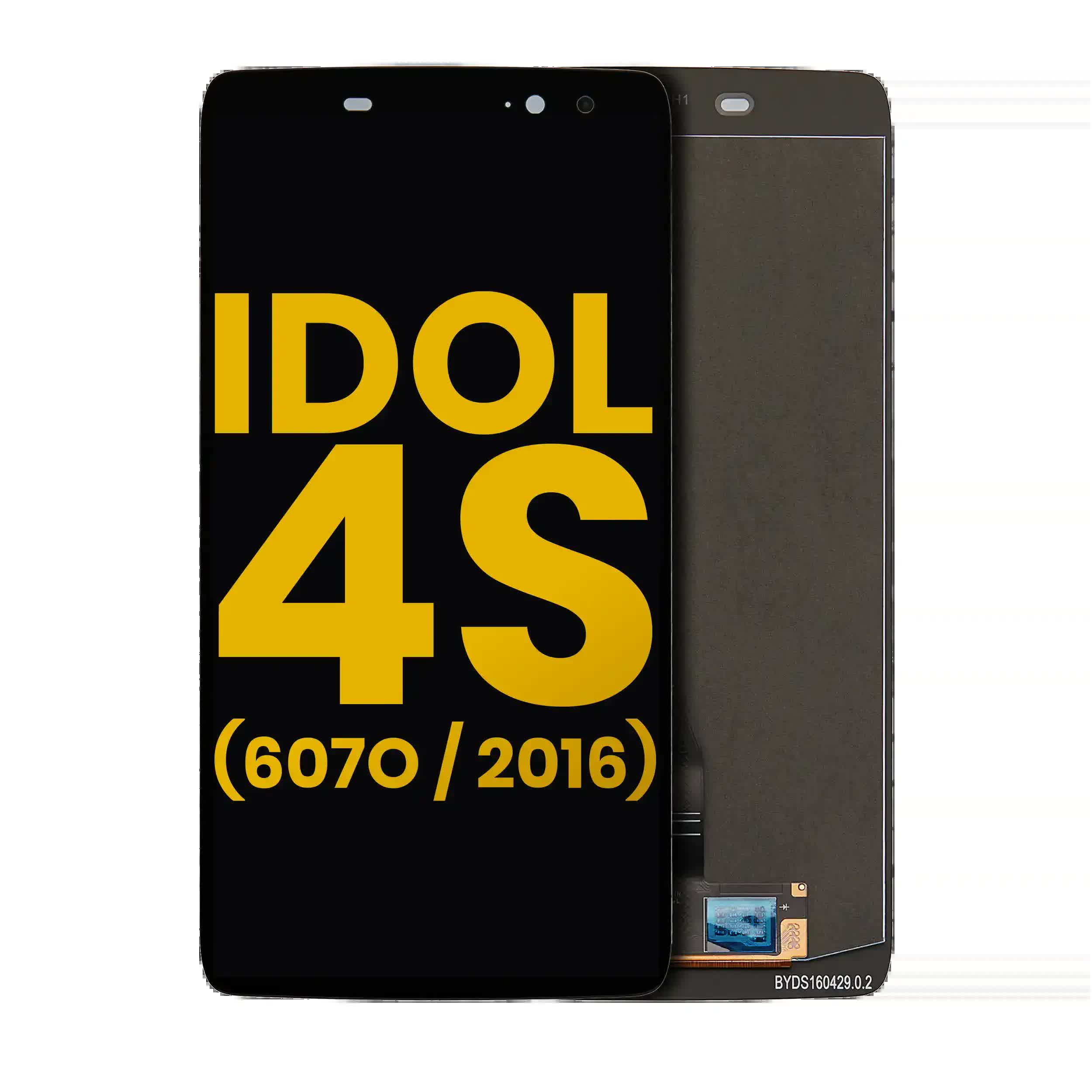 OLED Display ohne Rahmen für Alcatel Idol 4S (607O / 2016) (professionell aufgearbeitet) (Black (Schwarz))